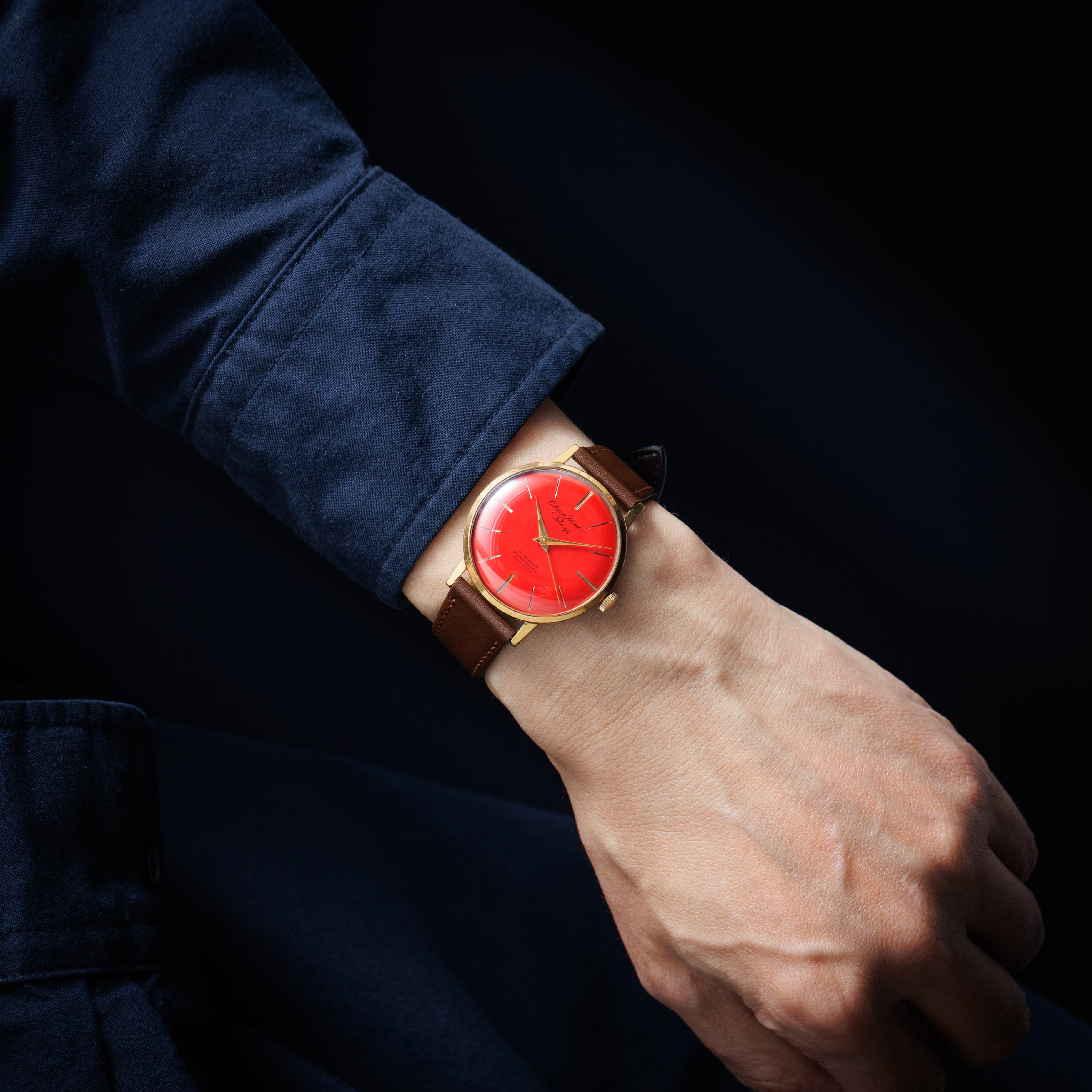 シチズン ホーマー パンジー 1963年製 C.G.Pケース レッドダイヤル