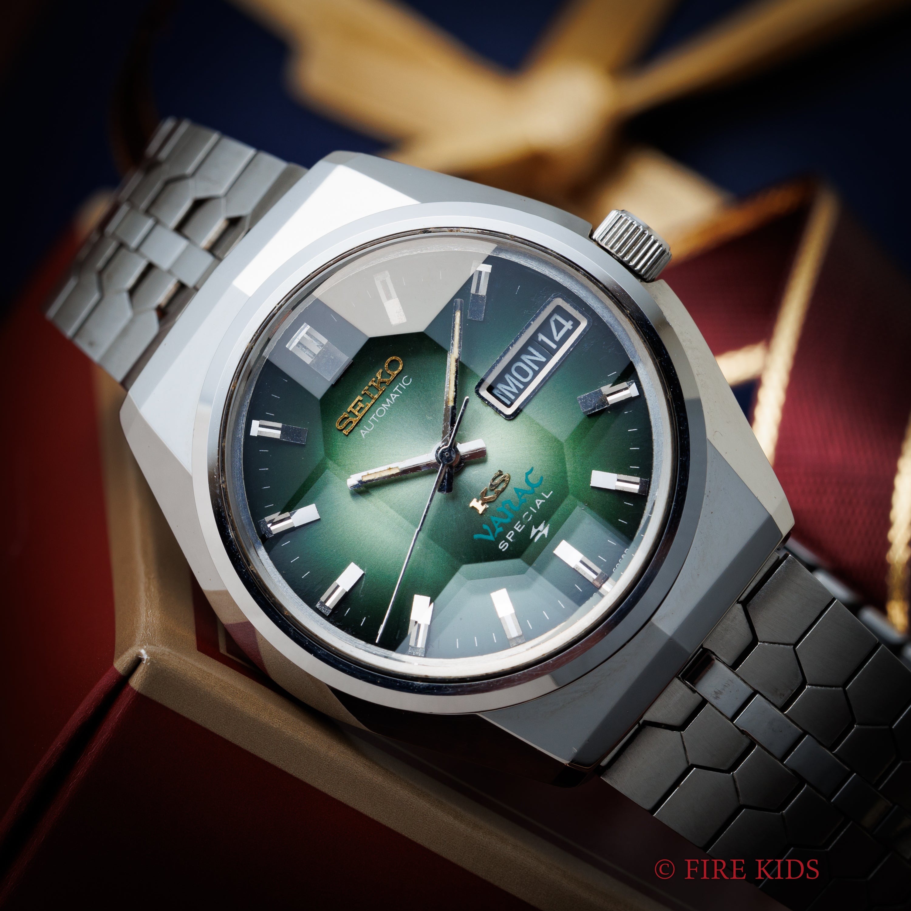 キングセイコー スペシャル バナック 1973年製 Ref.5256-6000 グリーングラデーションダイヤル 純正ブレス