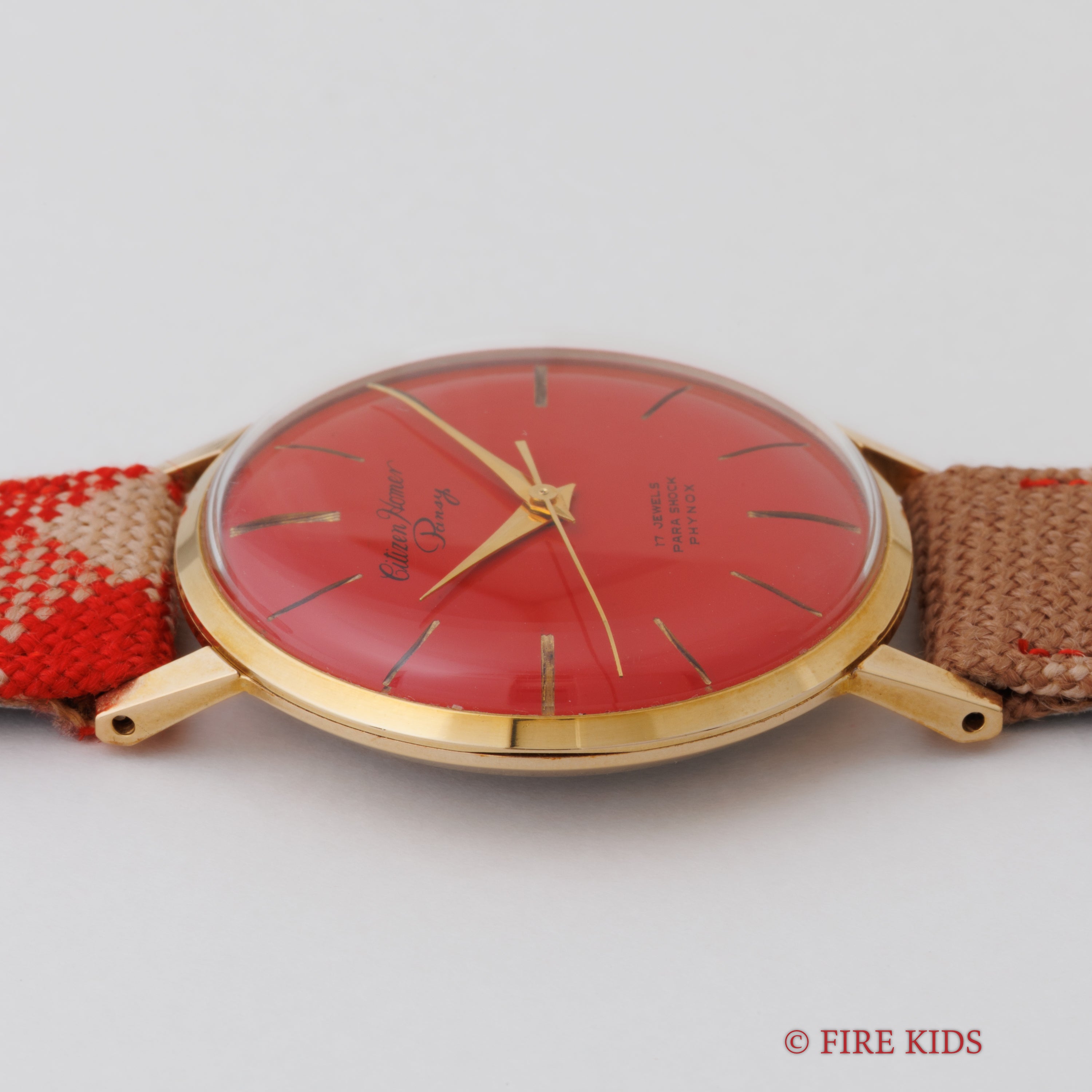 シチズン ホーマー パンジー 1961年製 C.G.Pケース レッドダイヤル 手巻