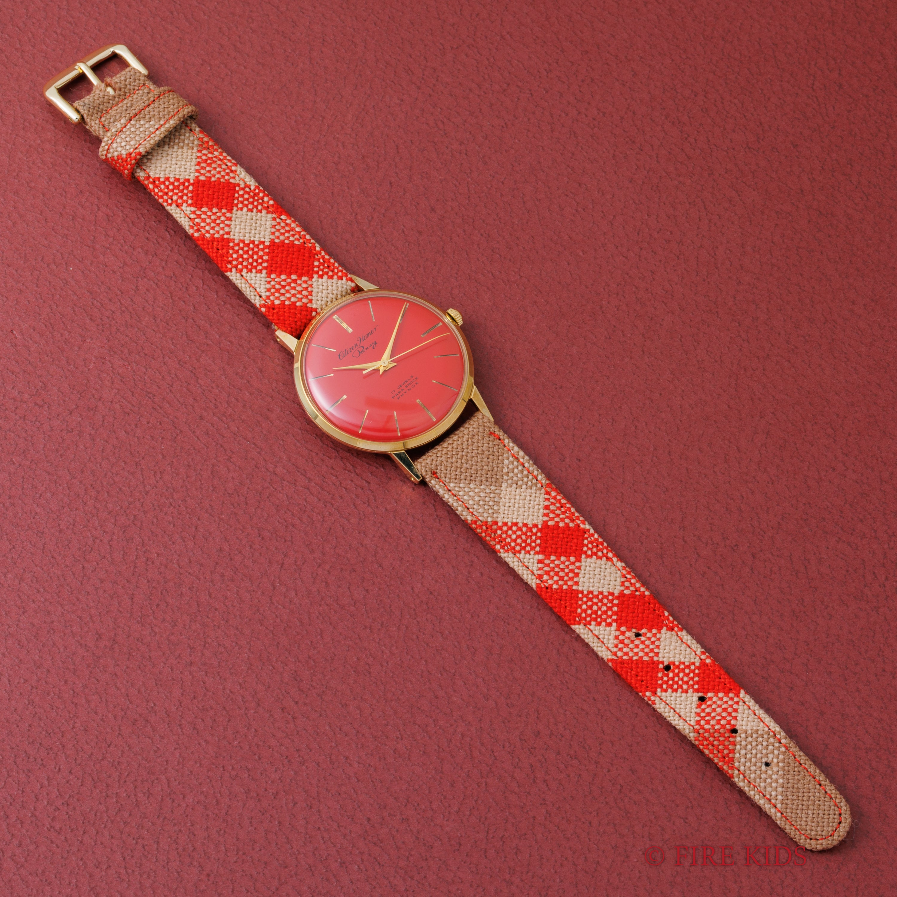 シチズン ホーマー パンジー 1961年製 C.G.Pケース レッドダイヤル 手巻