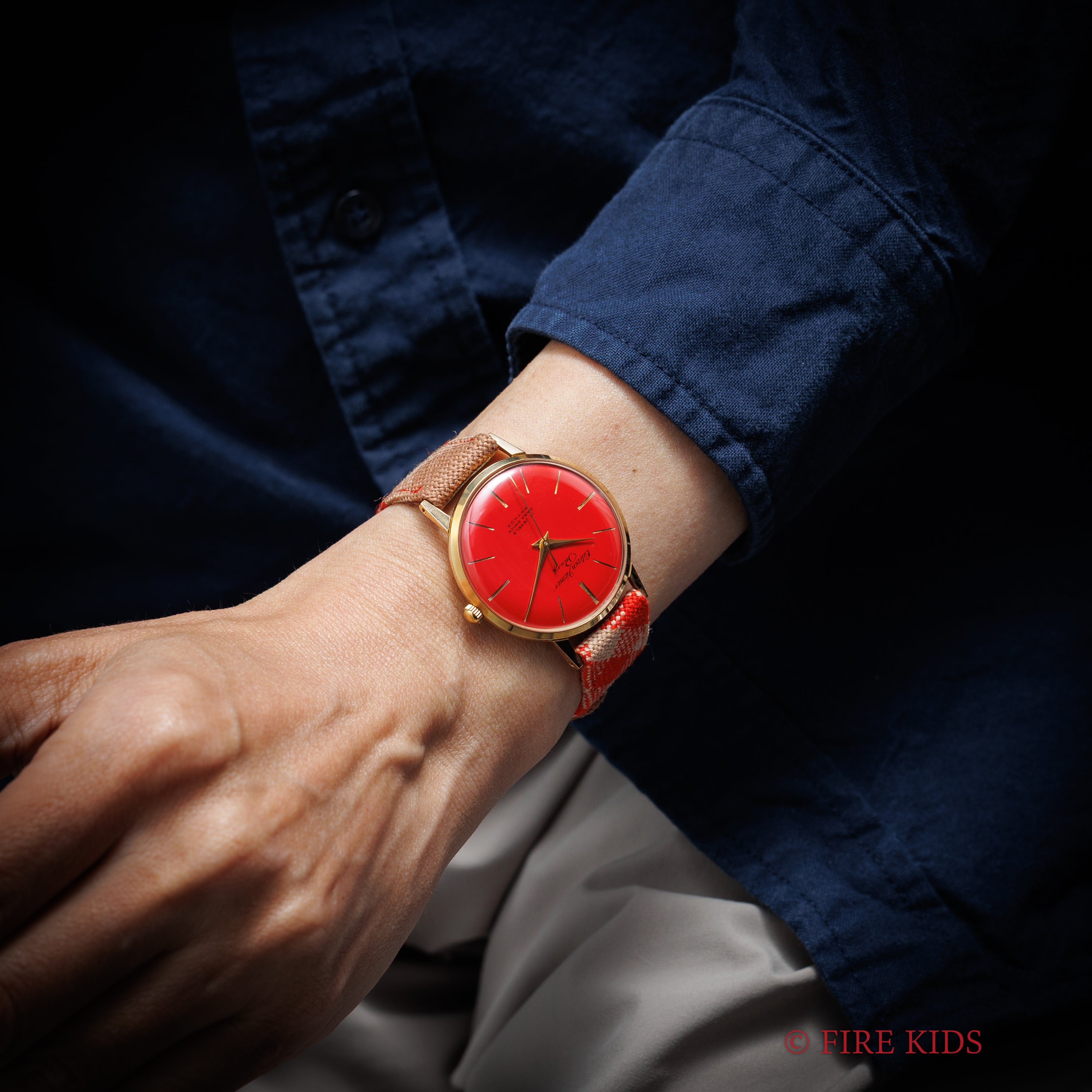 シチズン ホーマー パンジー 1961年製 C.G.Pケース レッドダイヤル 手巻