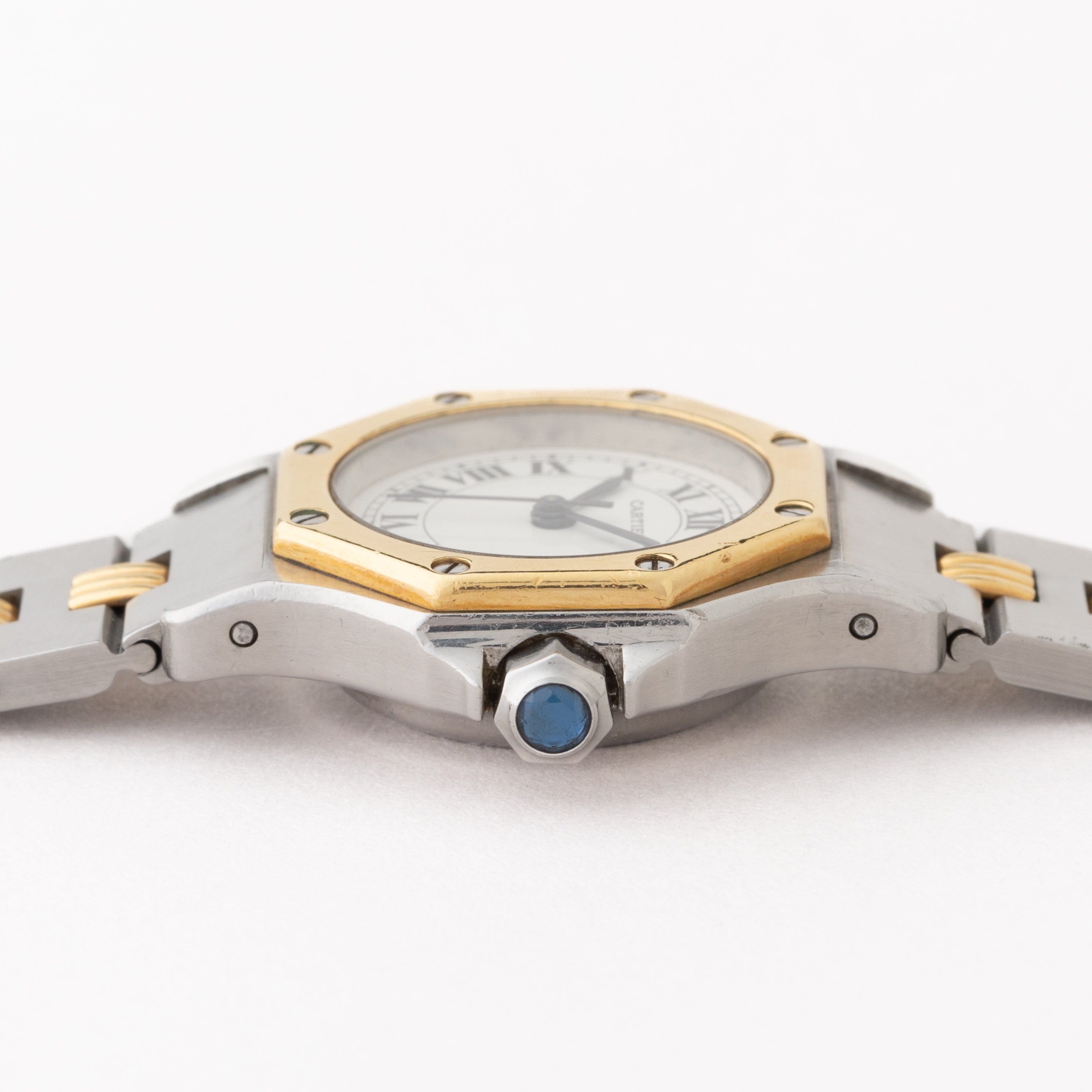 カルティエ サントス オクタゴン コンビ SMサイズ レディース 1980年代製 自動巻き