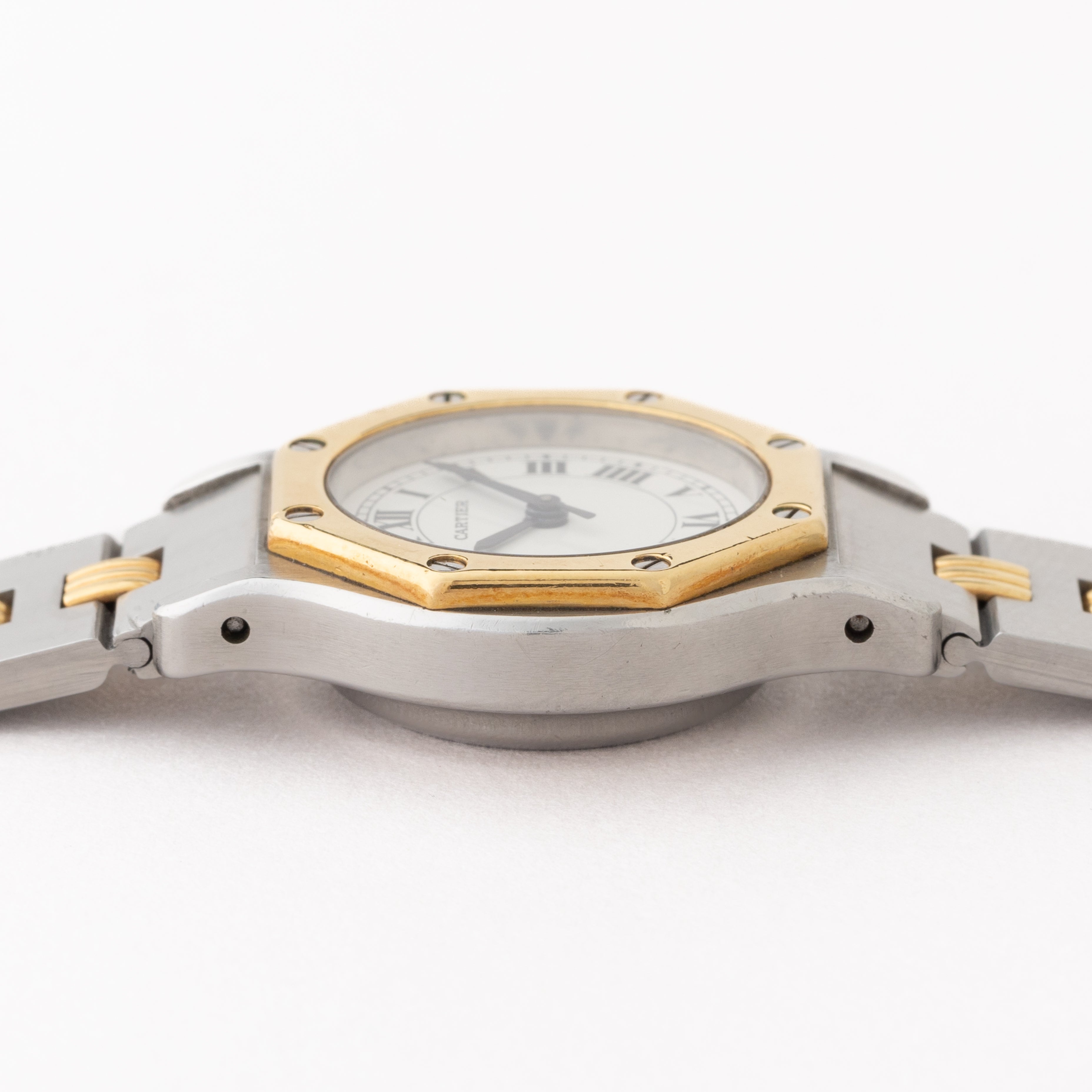 カルティエ サントス オクタゴン コンビ SMサイズ レディース 1980年代製 自動巻き