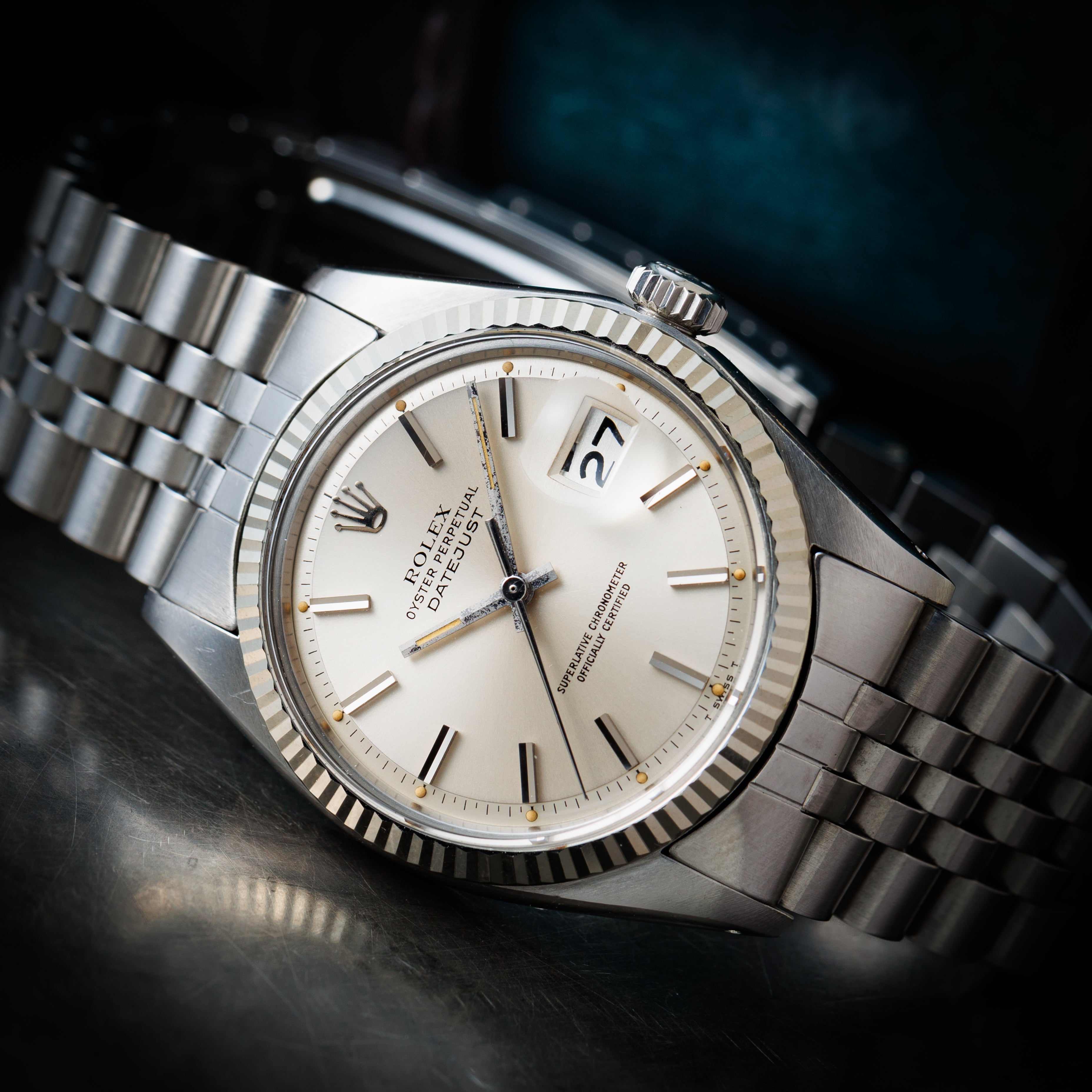 ロレックス デイトジャスト 1974年製 Ref.1601 箱、ギャラ付き