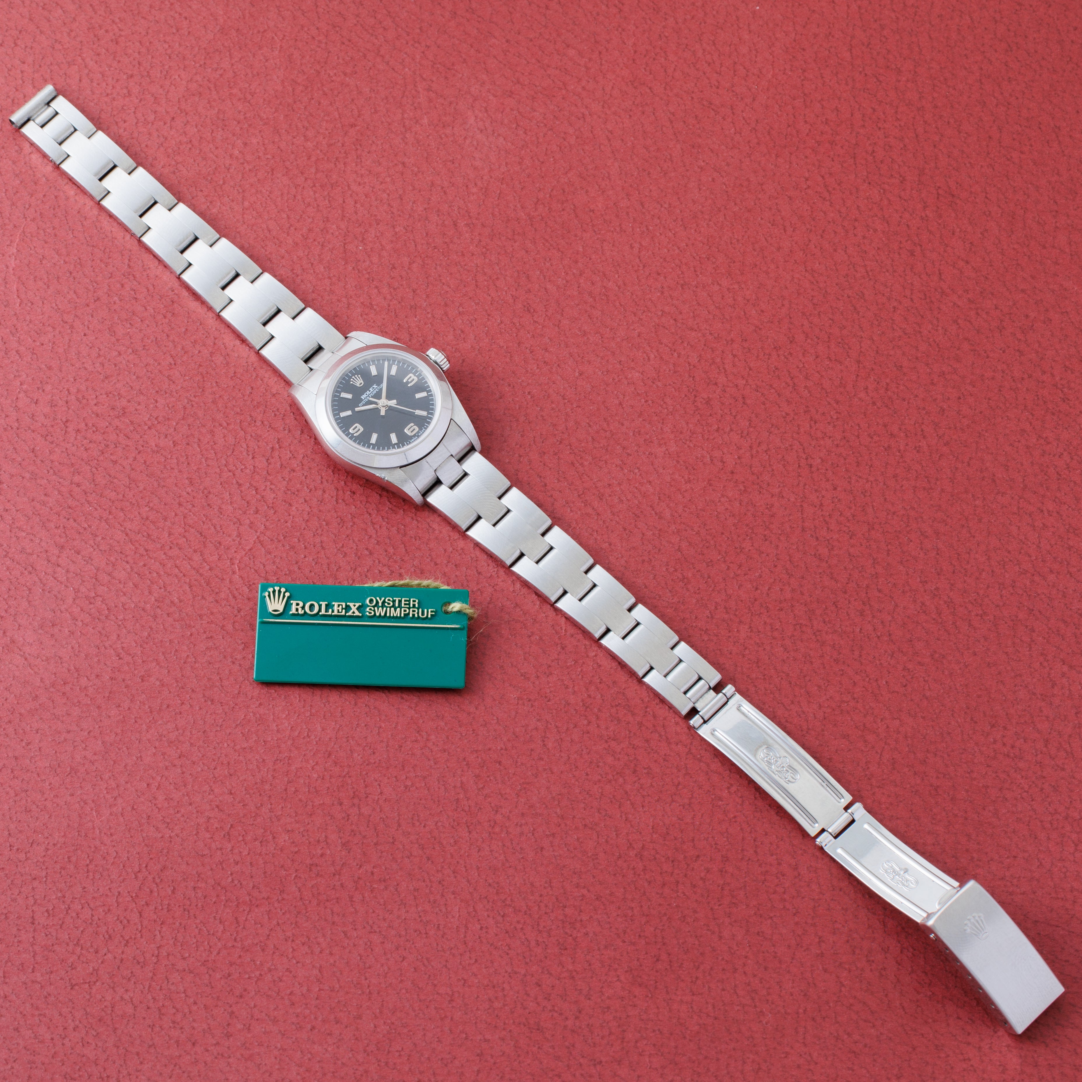 ロレックス レディース オイスターパーペチュアル 1999年製 Ref.76080 エクスプローラーダイヤル タグ付き