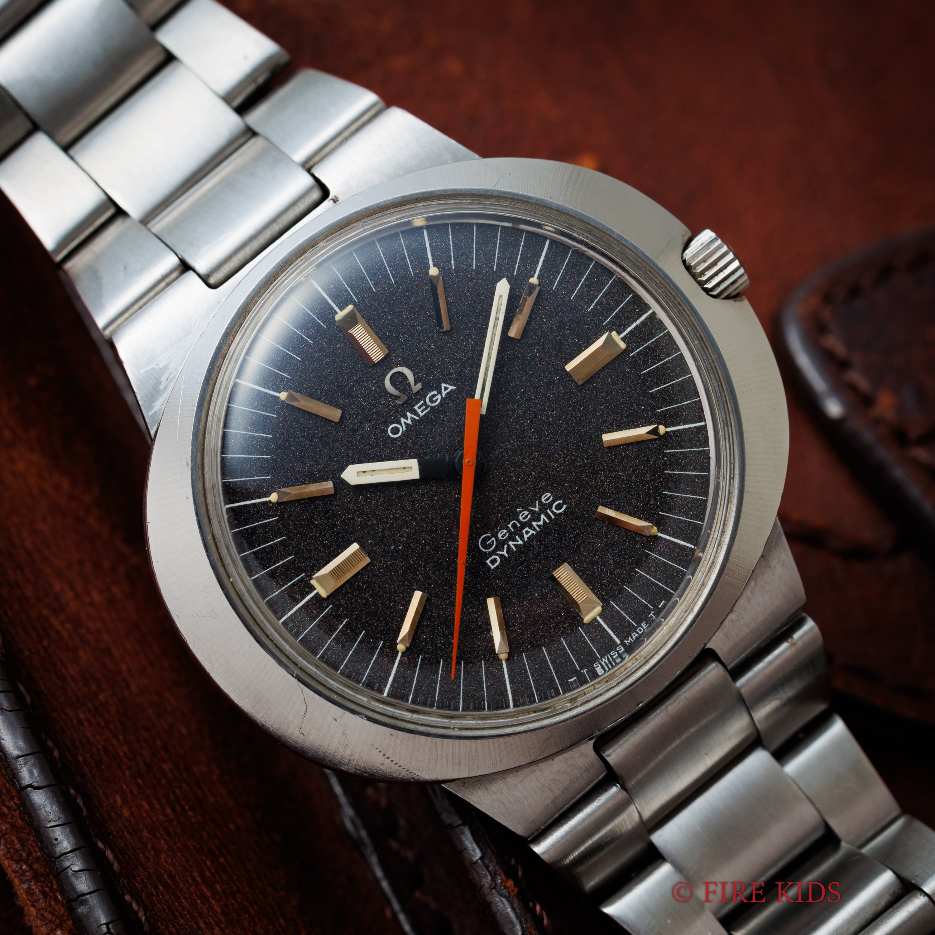 オメガ ジュネーブ ダイナミック 1969年製 ノンデイト 手巻き 純正ブレス付き