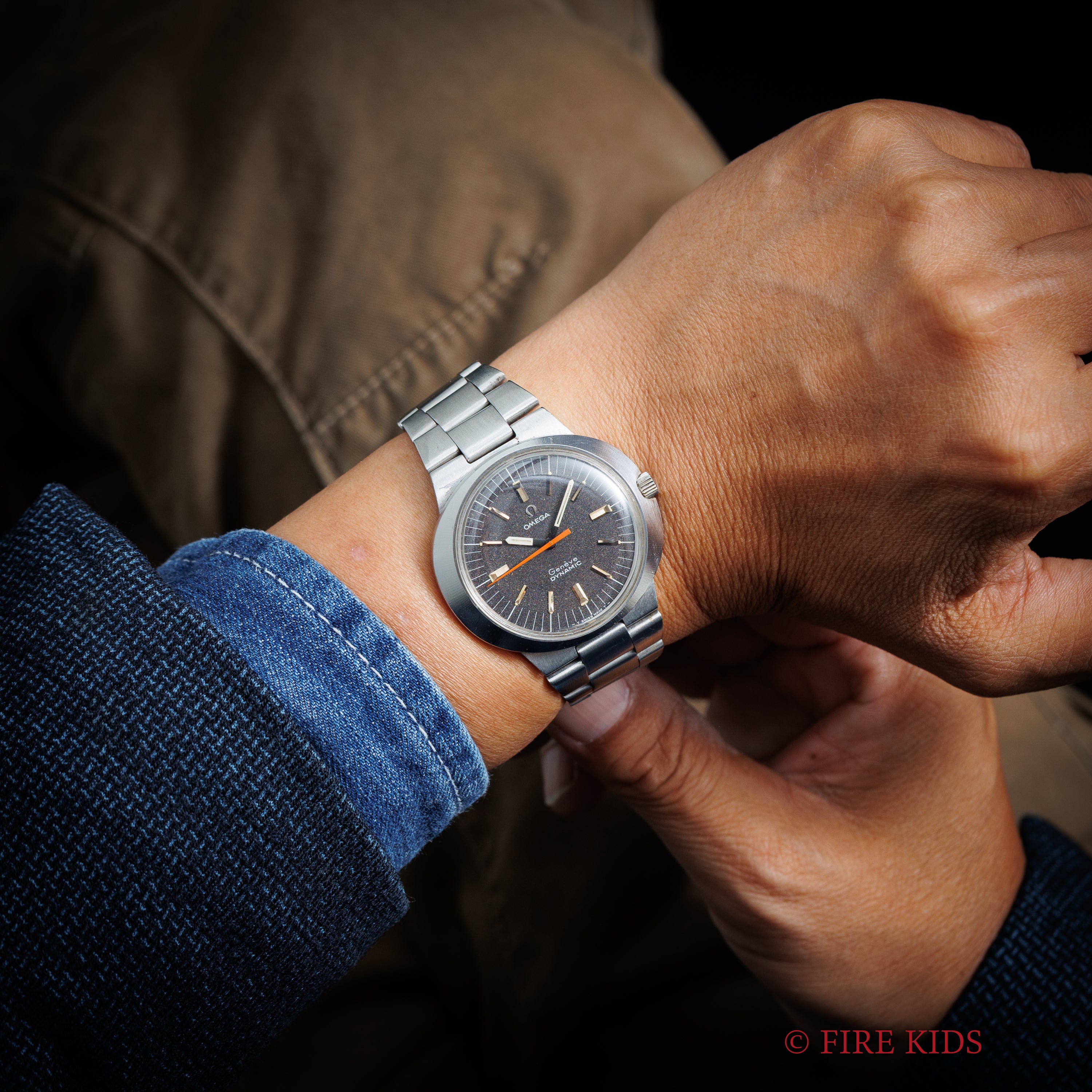 オメガ ジュネーブ ダイナミック 1969年製 ノンデイト 手巻き 純正ブレス付き