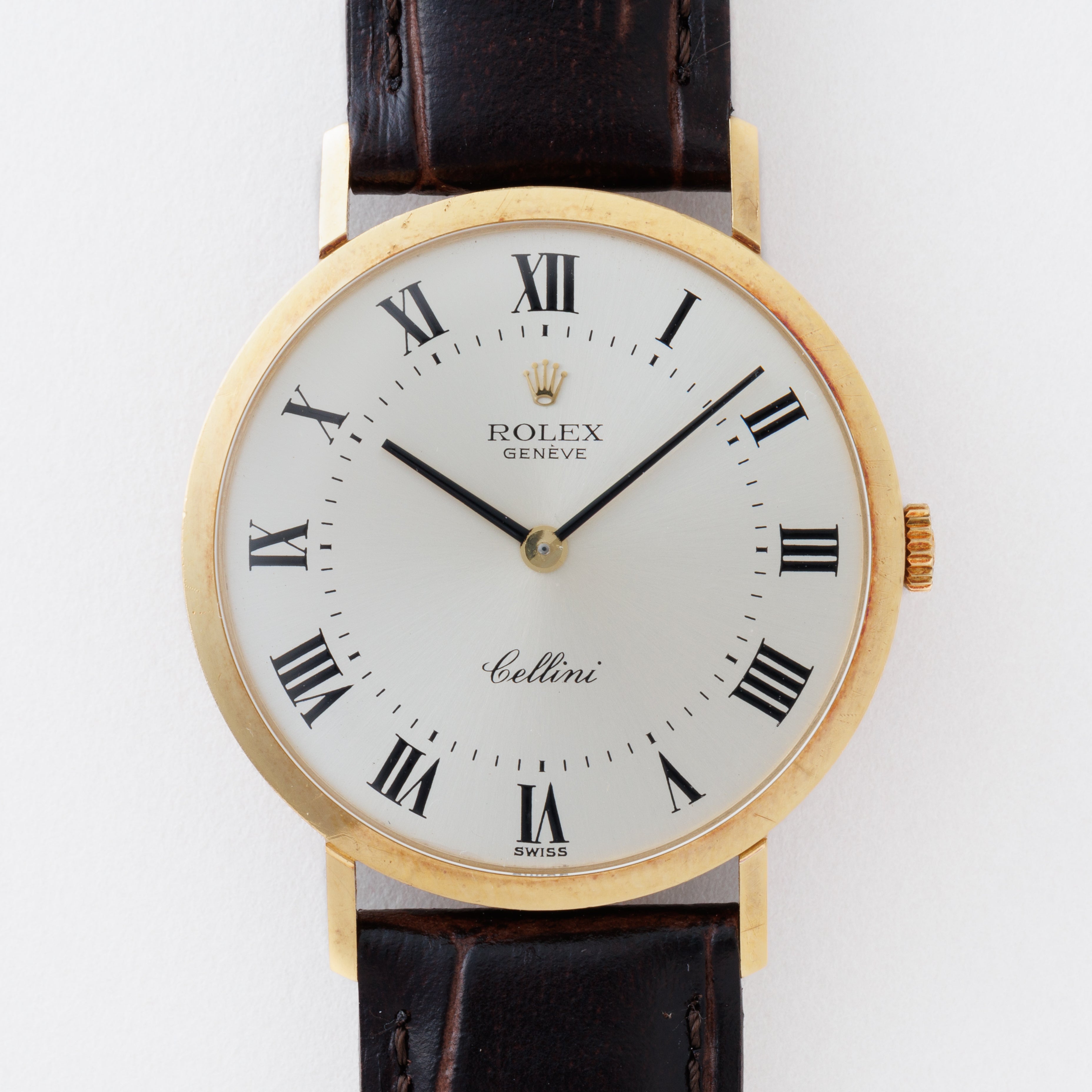 ロレックス チェリーニ 1974年製 Ref.4112 18金無垢ラウンドケース ローマンダイヤル