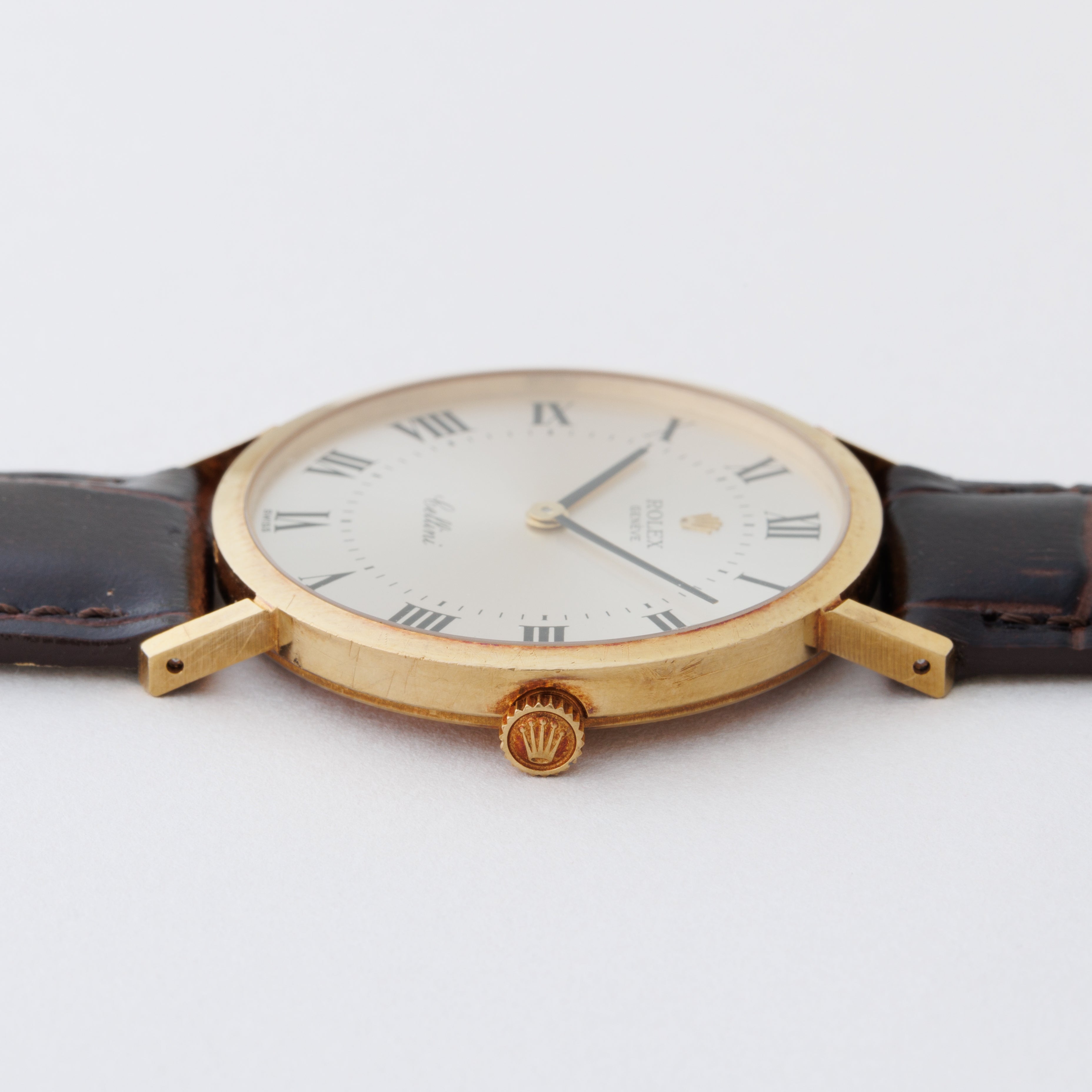 ロレックス チェリーニ 1974年製 Ref.4112 18金無垢ラウンドケース ローマンダイヤル