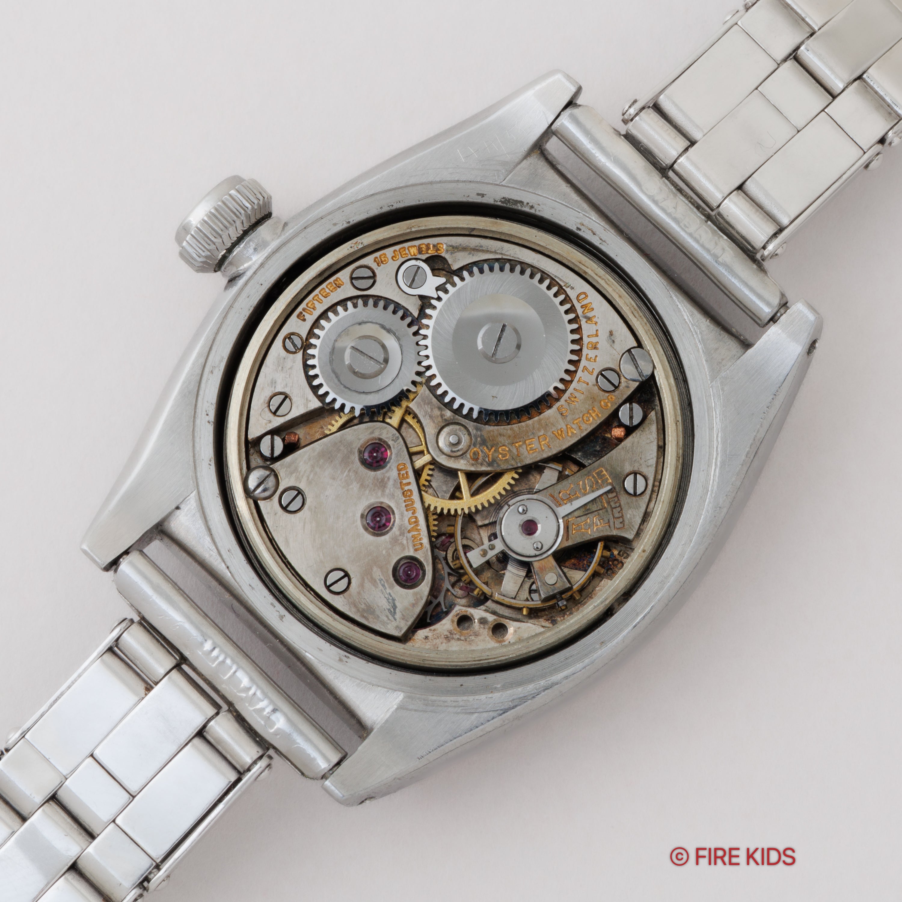 オイスターウォッチカンパニー マルコーニ フラットバック 1939年製 スモールセコンド手巻 Cal.59 GFブレス