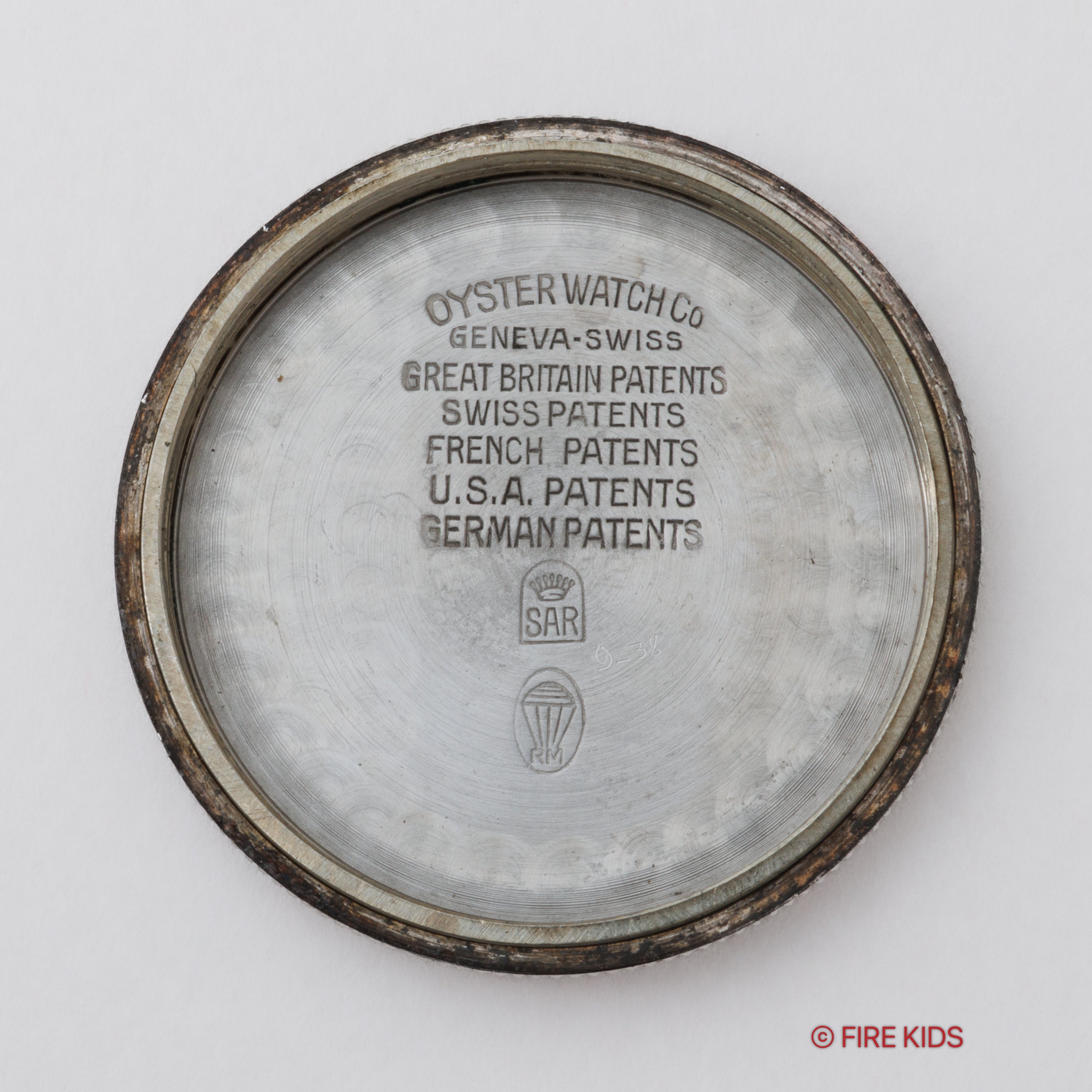 オイスターウォッチカンパニー マルコーニ フラットバック 1939年製 スモールセコンド手巻 Cal.59 GFブレス