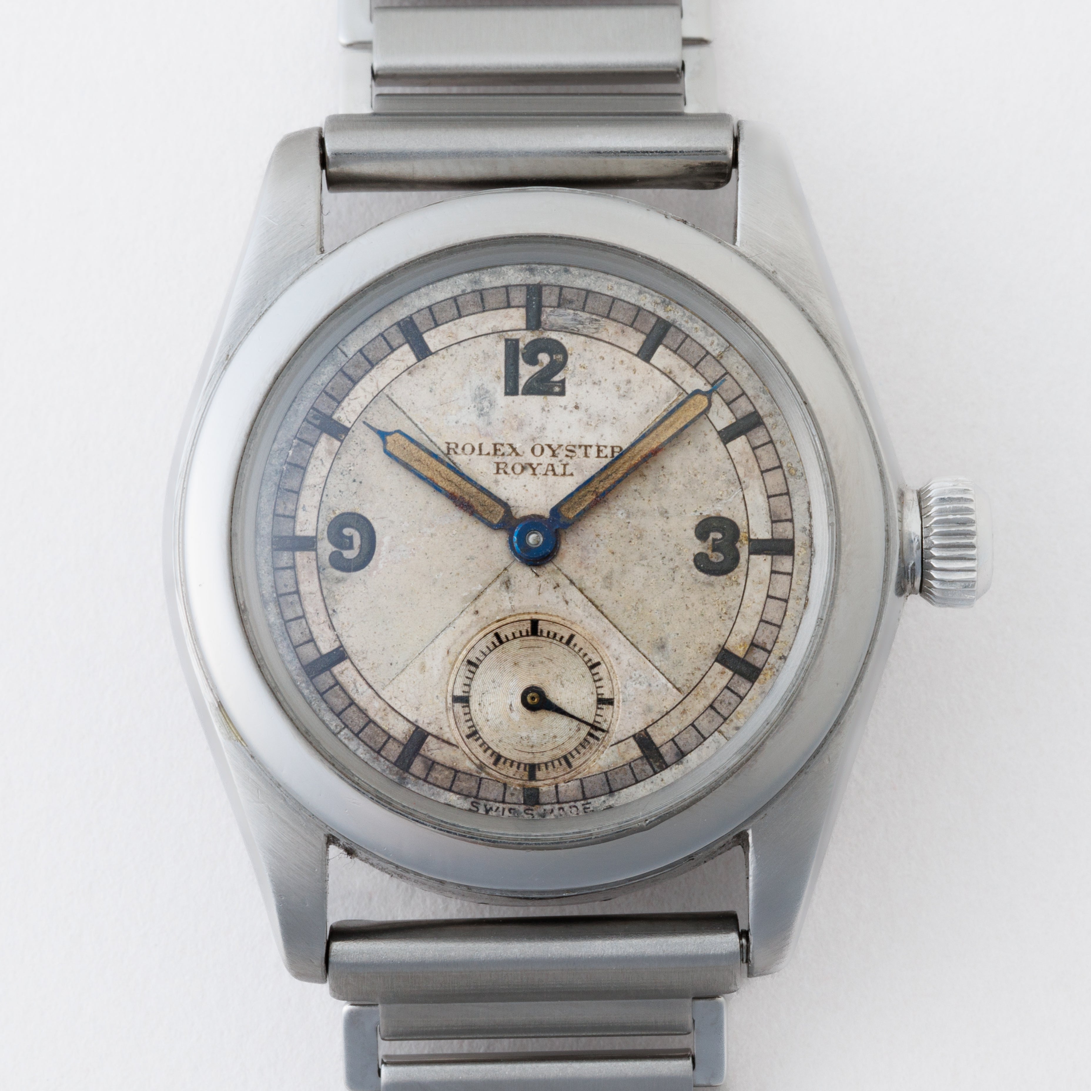 ロレックス オイスター ロイヤル クリスクロスダイヤル 1942年製 Ref.2280 社外バンブーブレス
