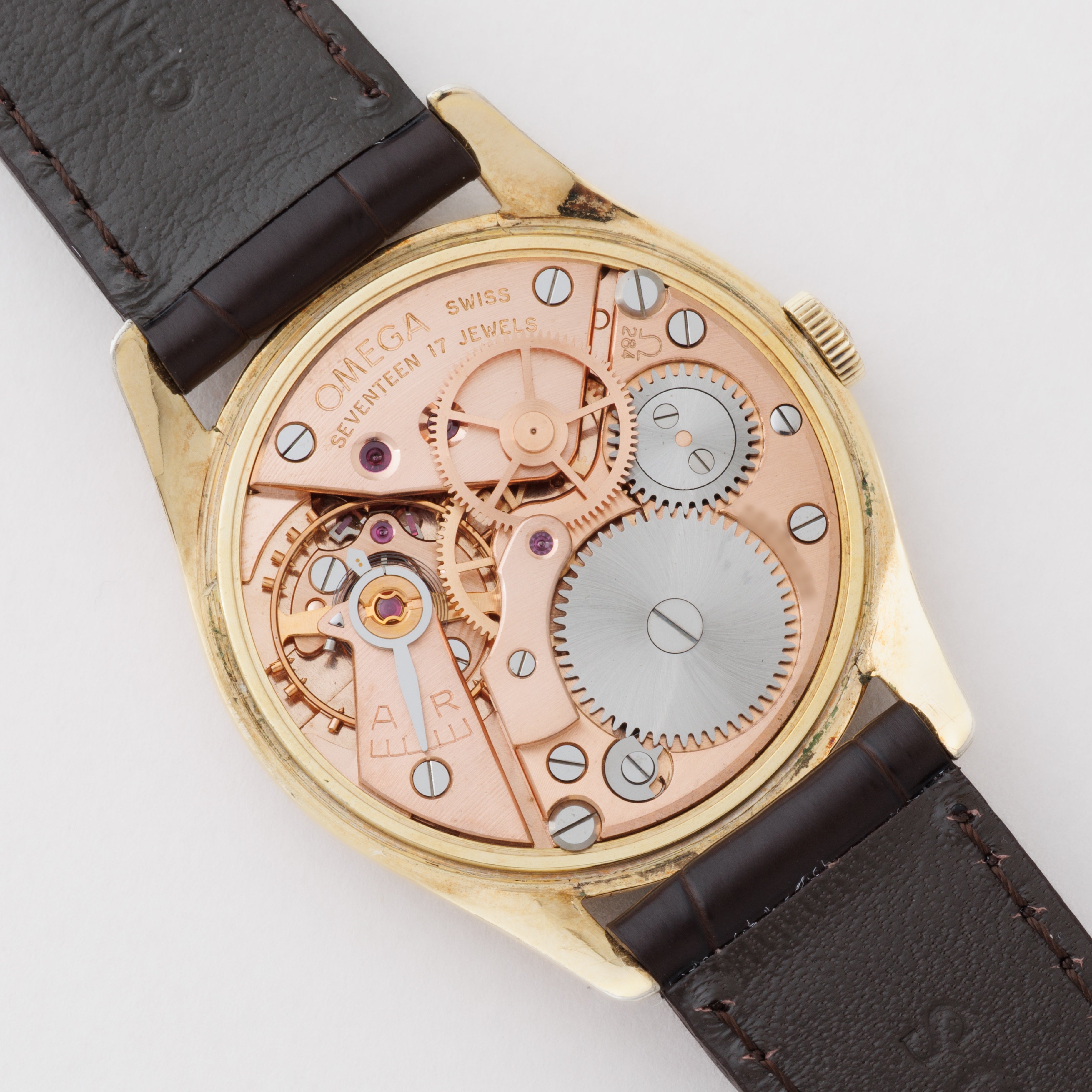 オメガ 30mmキャリバー 1958年製 金張りケース Cal.284 手巻き 昭和34年刻印