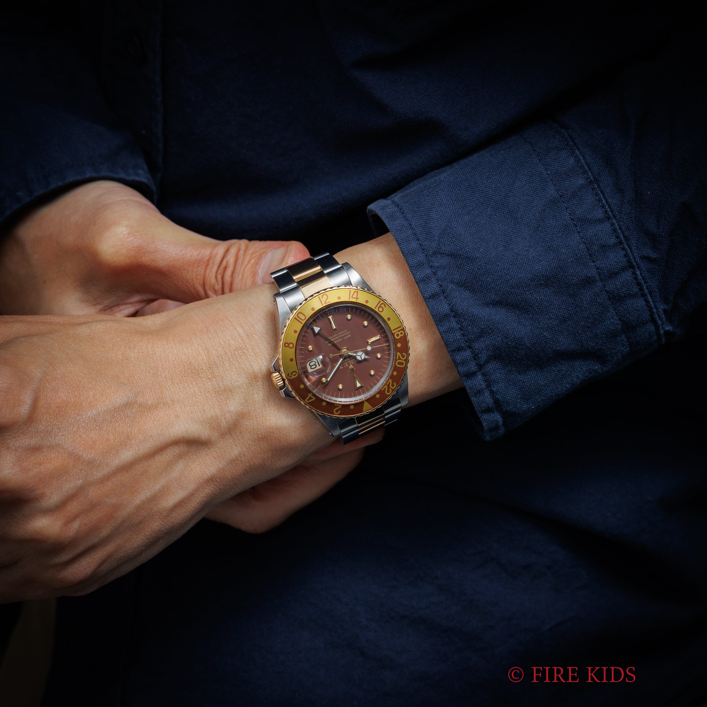 ロレックス GMTマスター 自動巻き 1970年製 Ref.1675コンビ 茶ツボ 純正コンビオイスターブレス