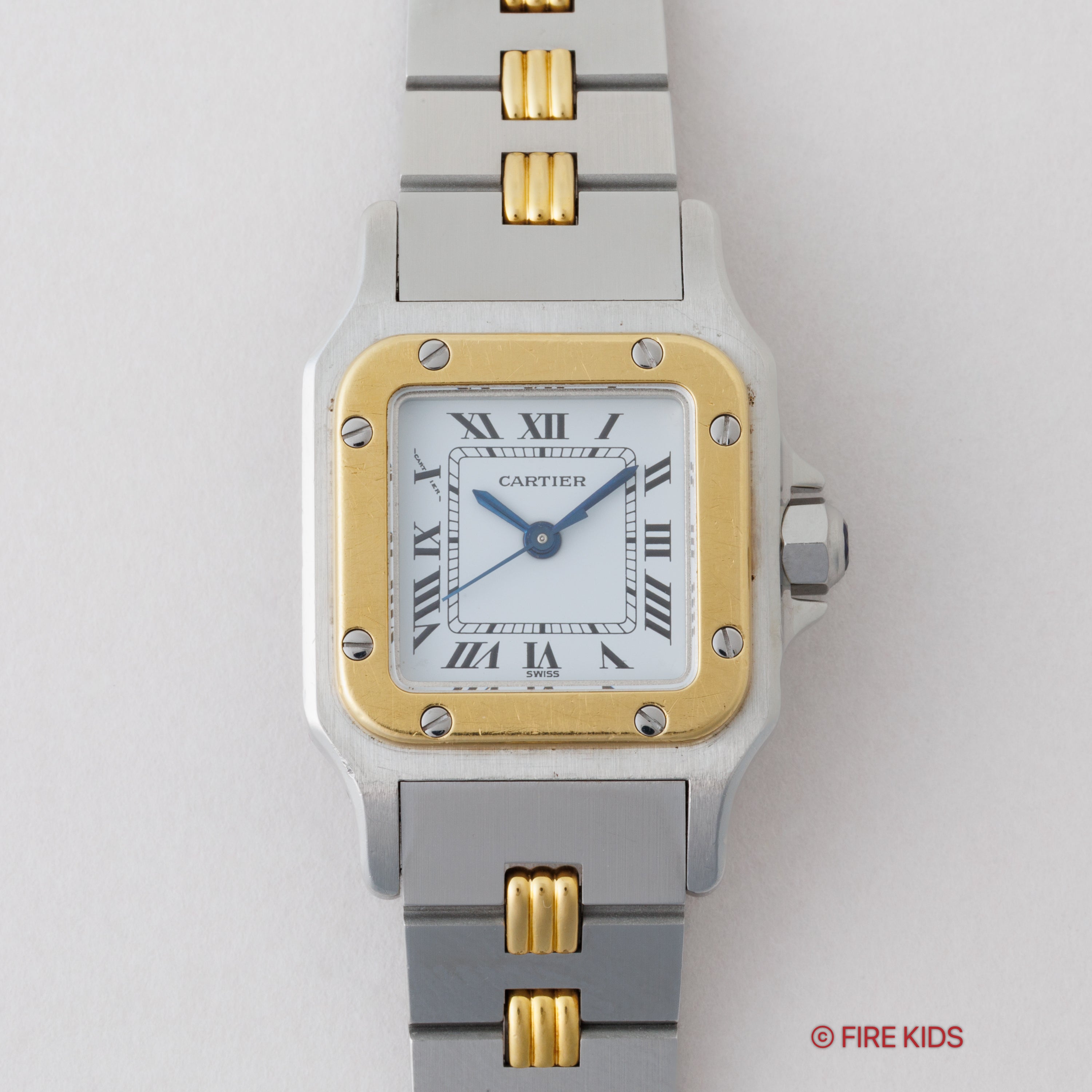 カルティエ サントス 1980年代製 Ref.0902 SMサイズ コンビ ゴドロンブレス