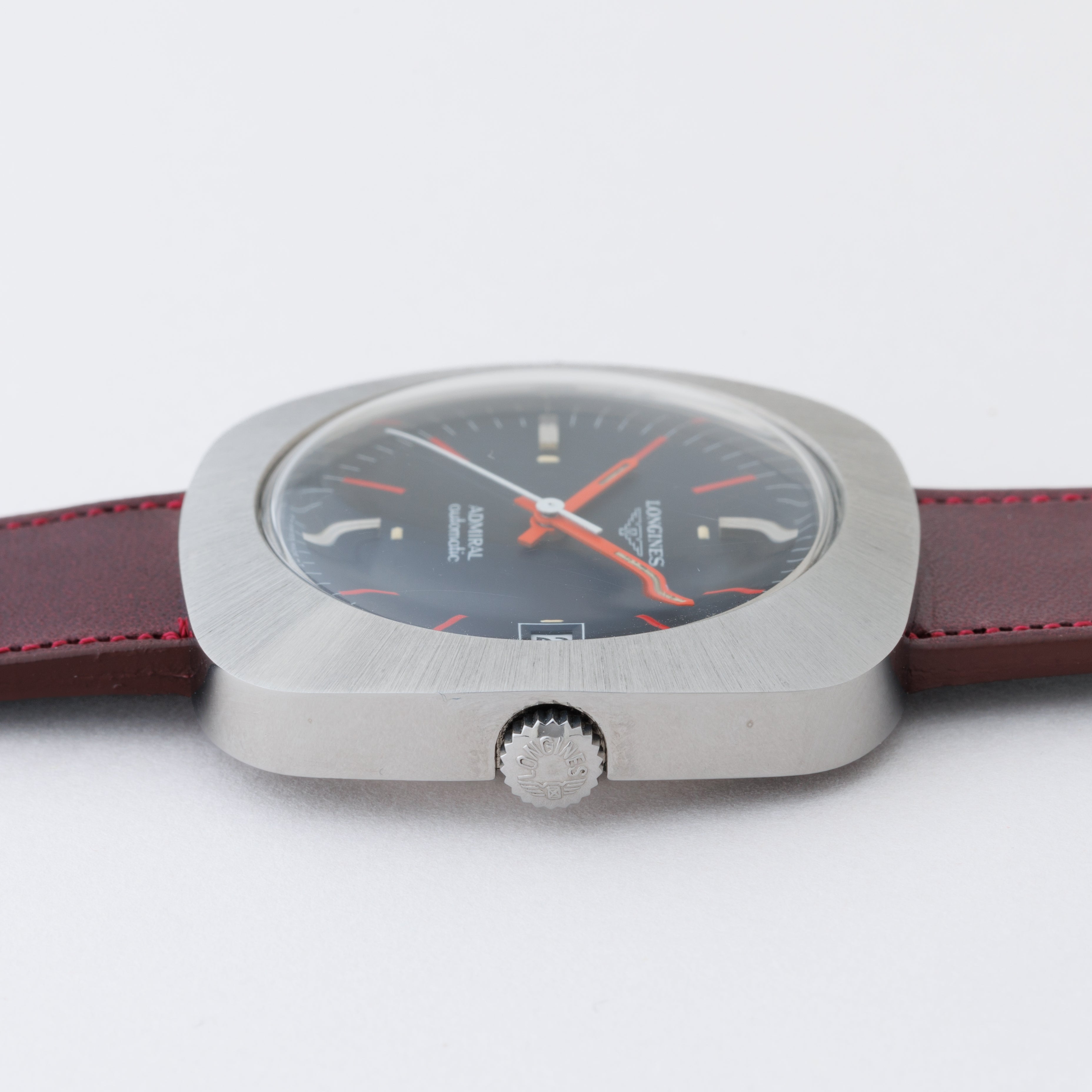 ロンジン アドミラル 1970年代製 ブラックダイヤル 赤針 10振動自動巻き 美品