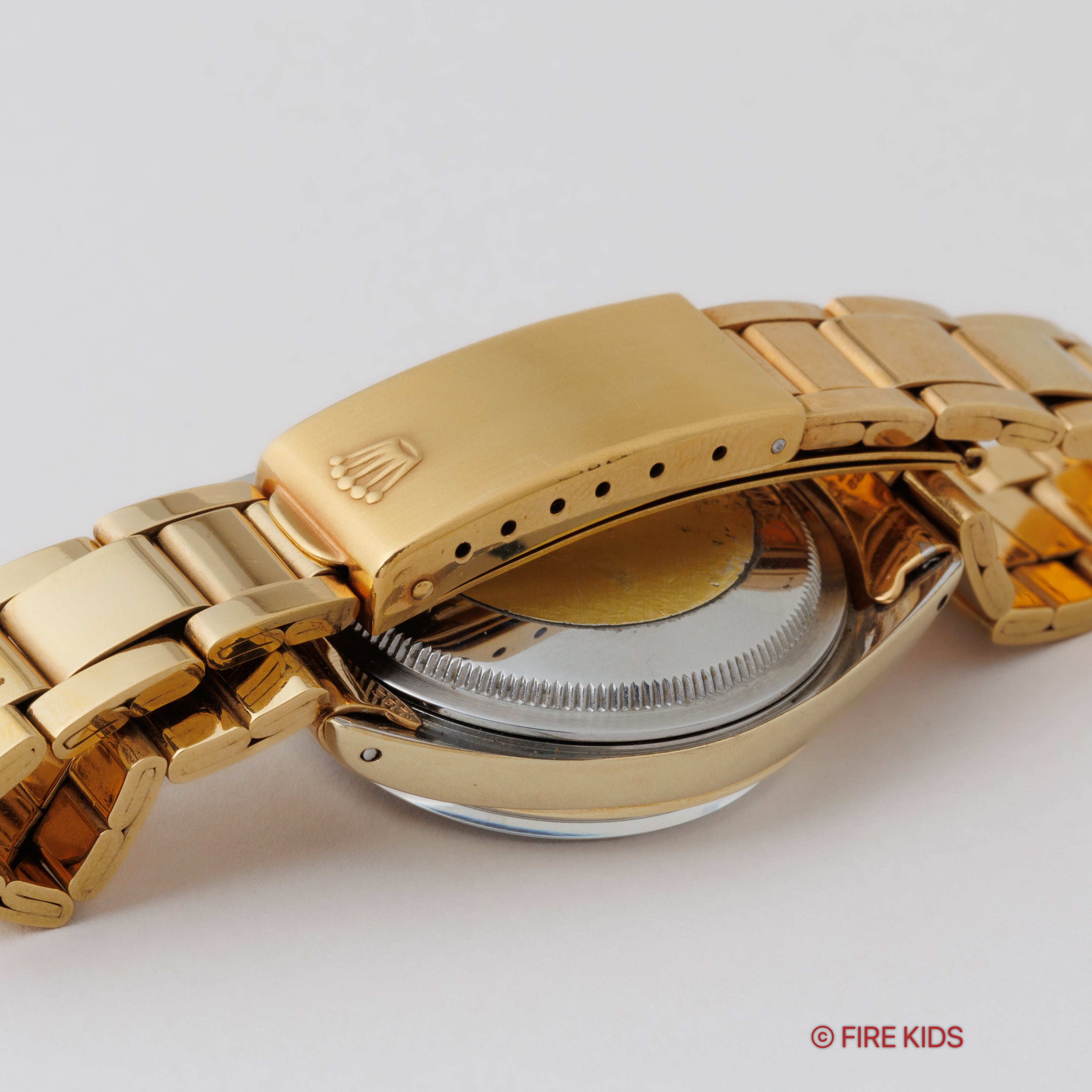 ロレックス 1970年製 オイスターパーペチュアルデイト Ref.1550 金張りケース Cal.1570 純正ブレス付き