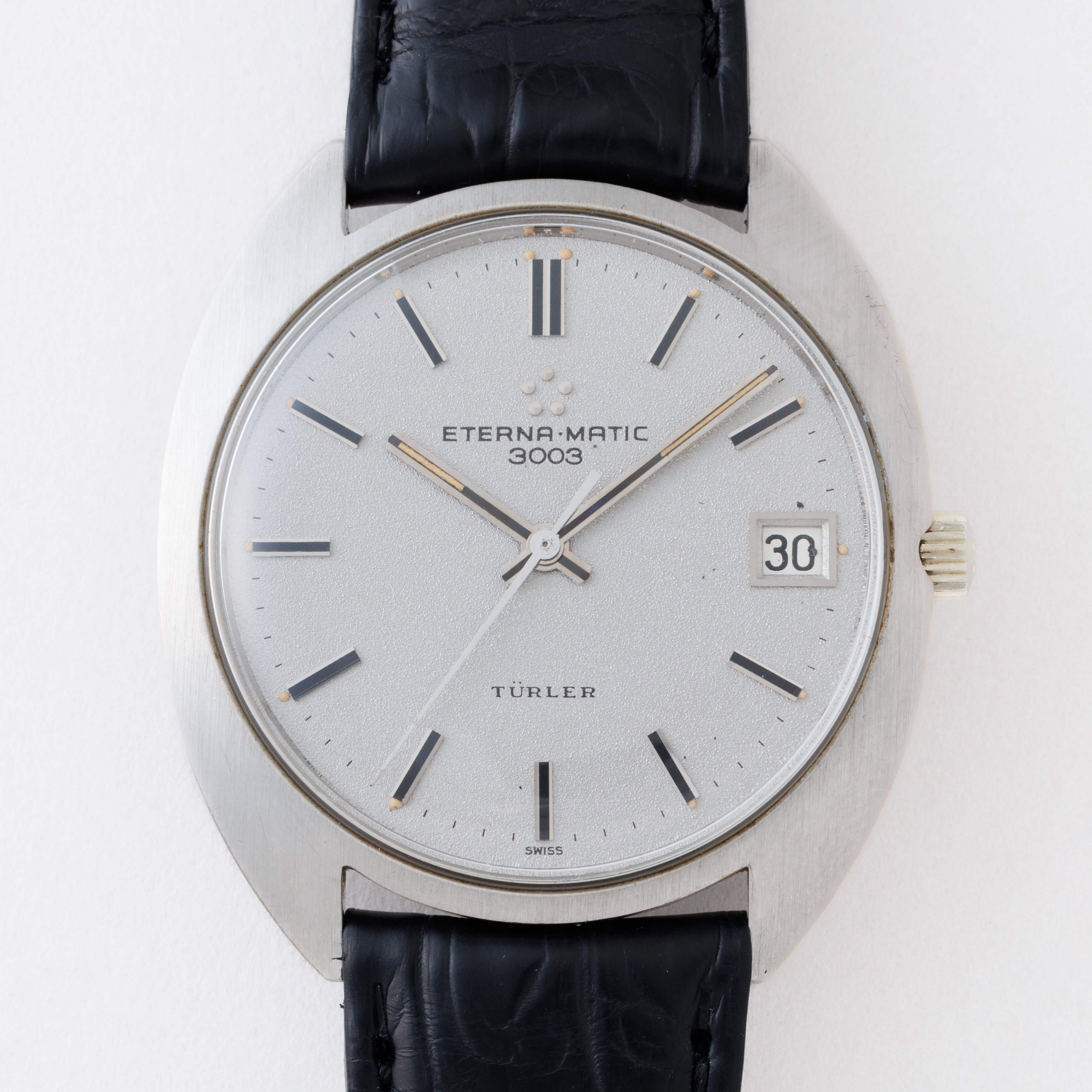 エテルナ マチック 3003 1960年代製 18金無垢ホワイトゴールド チューラーWネーム 純正尾錠付き 自動巻き