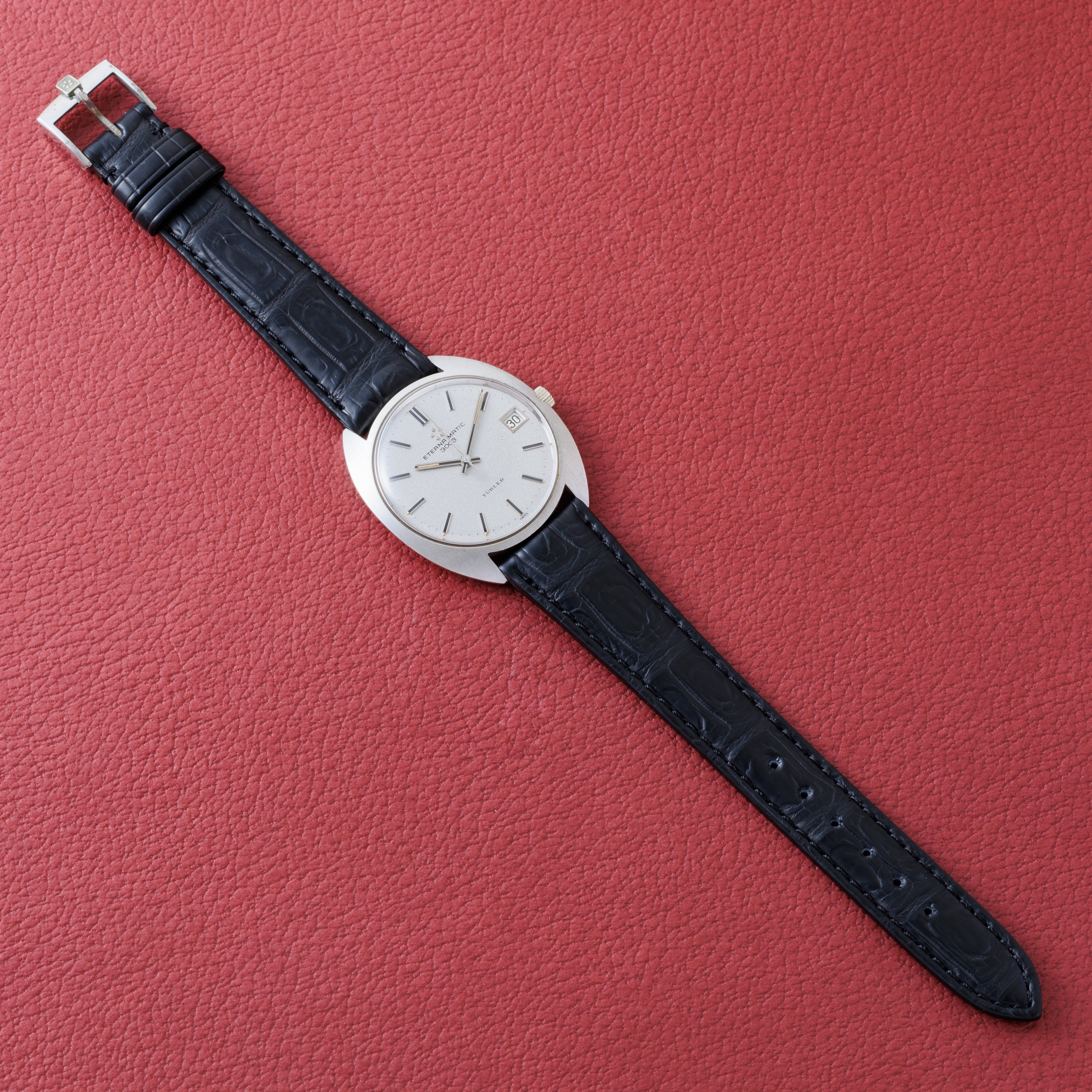 エテルナ マチック 3003 1960年代製 18金無垢ホワイトゴールド チューラーWネーム 純正尾錠付き 自動巻き