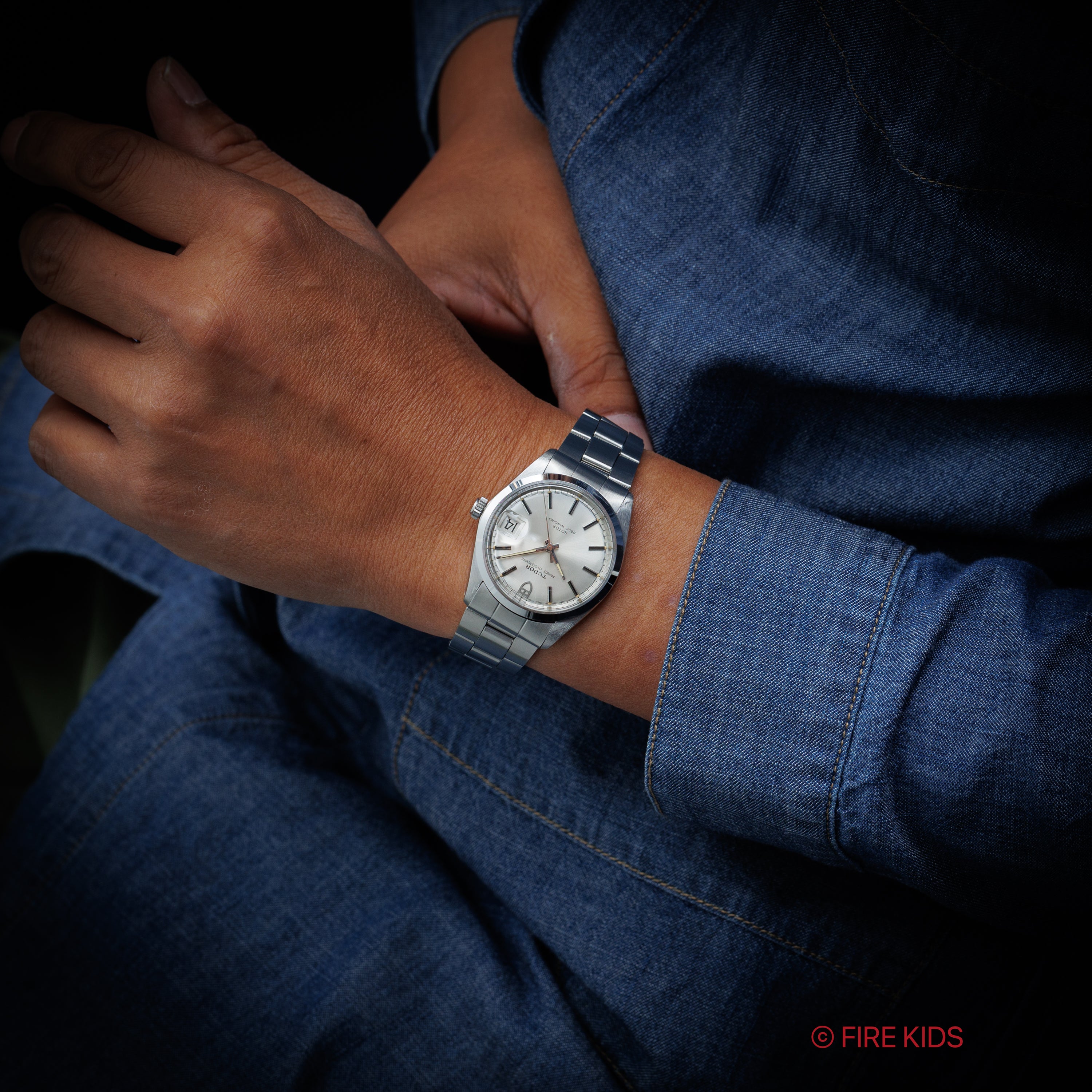 チューダー プリンスオイスターデイト 1979年製 Ref.90500 シルバーダイヤル 王冠リューズ ロレックス純正ステンレスブレス