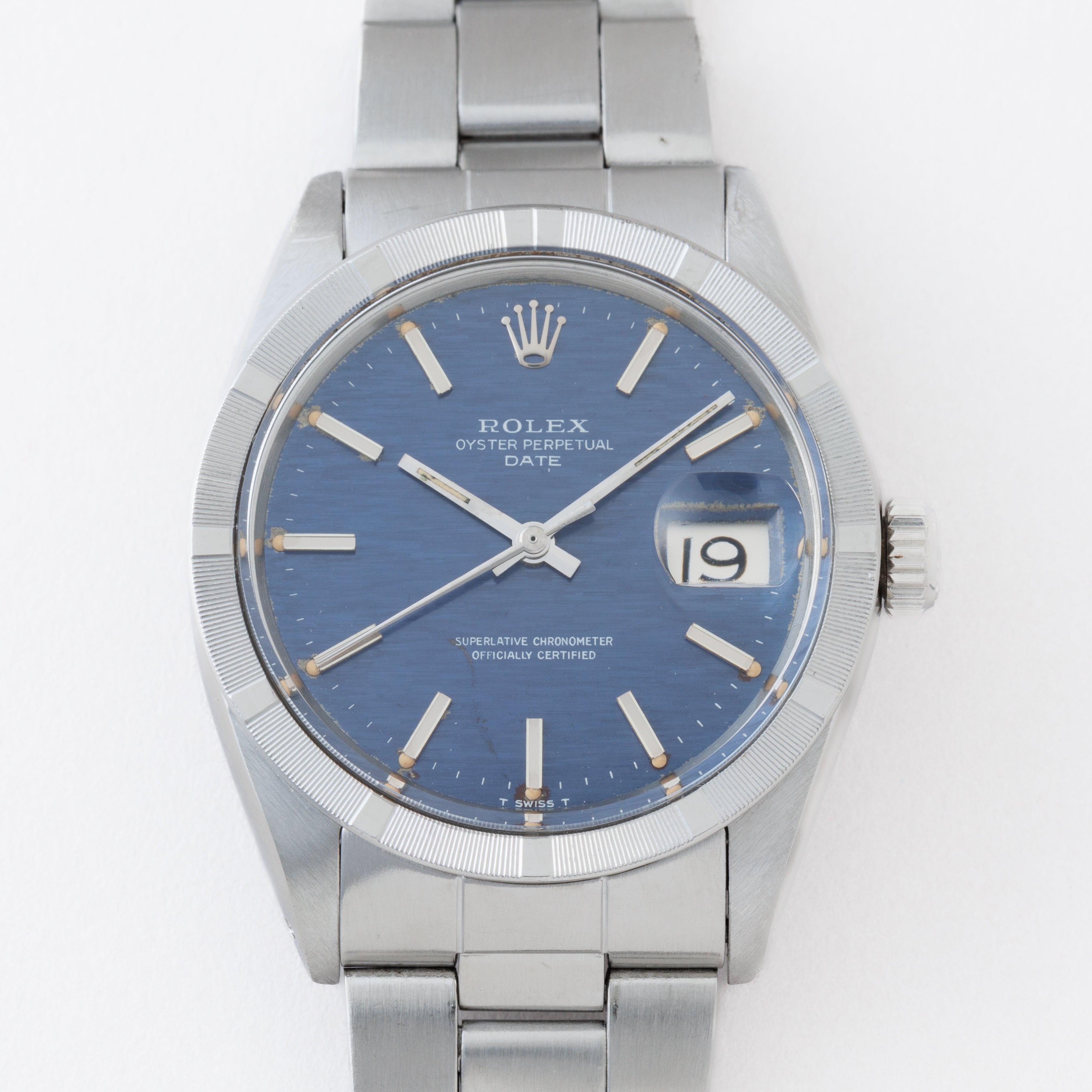 ロレックス オイスターパーペチュアルデイト 1969年製 Ref.1500 ブルーブリックダイヤル