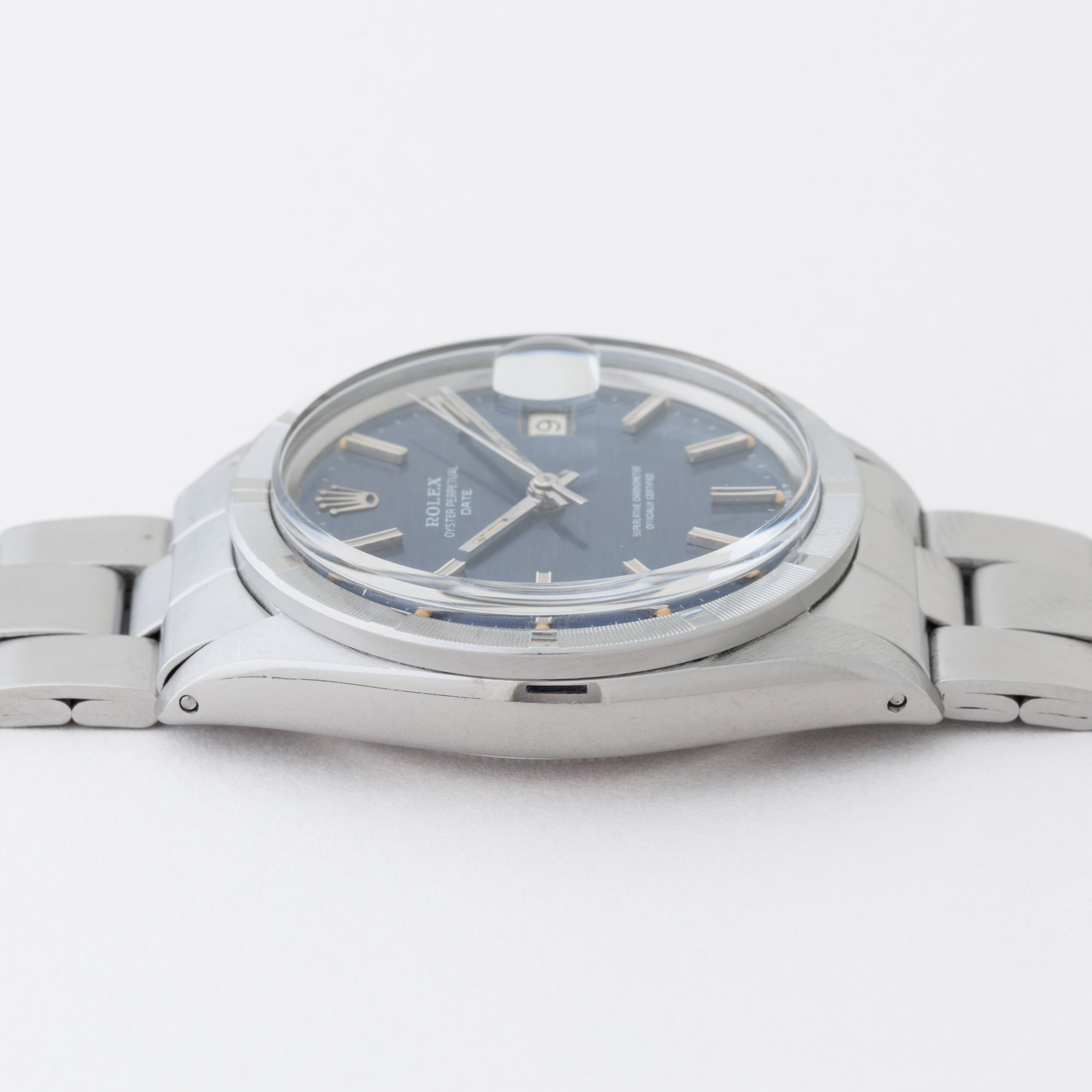 ロレックス オイスターパーペチュアルデイト 1969年製 Ref.1500 ブルーブリックダイヤル