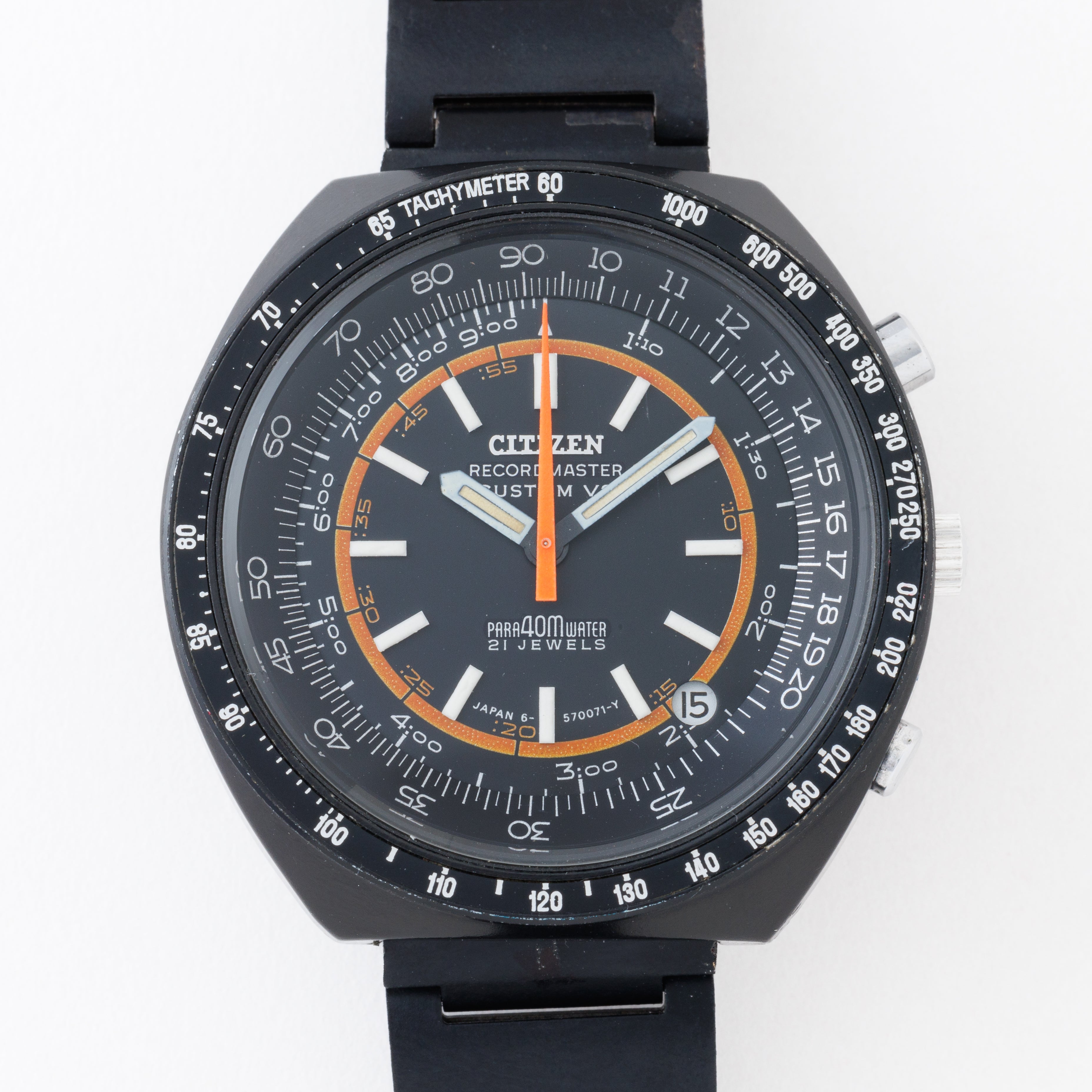 シチズン レコードマスター カスタムV2 1971年製 Ref.4-570057TA ブラッキーケース ブレス付き