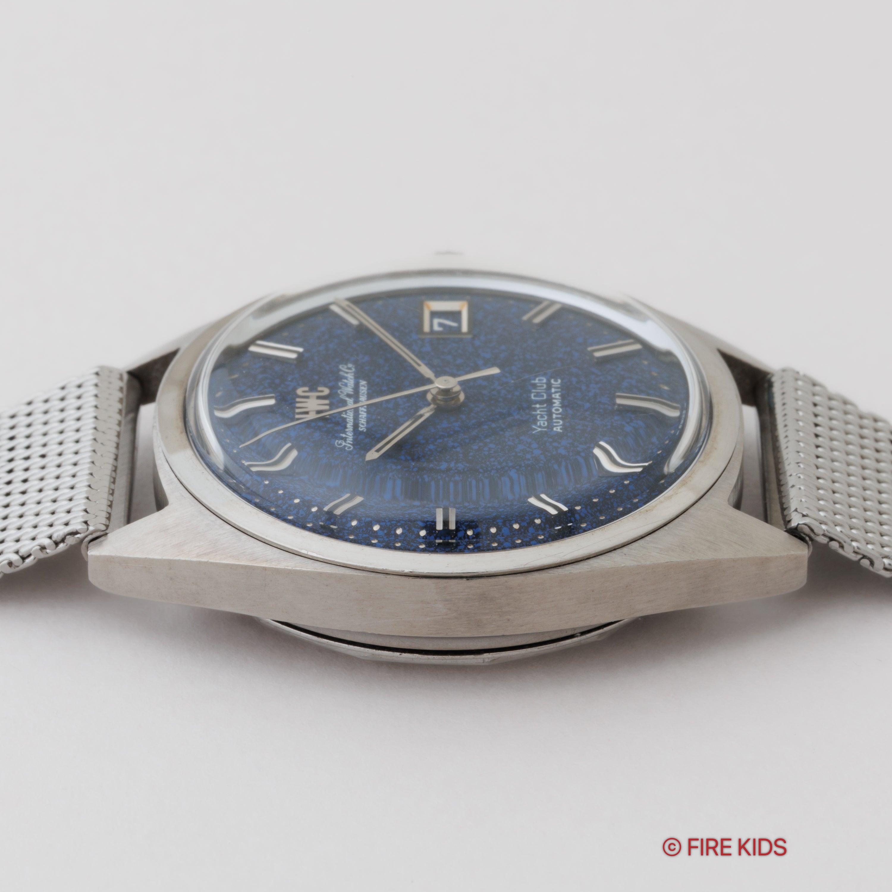 IWC ヨットクラブ ブルーマーブル 1969年製 ペラトン式自動巻 純正メッシュブレス