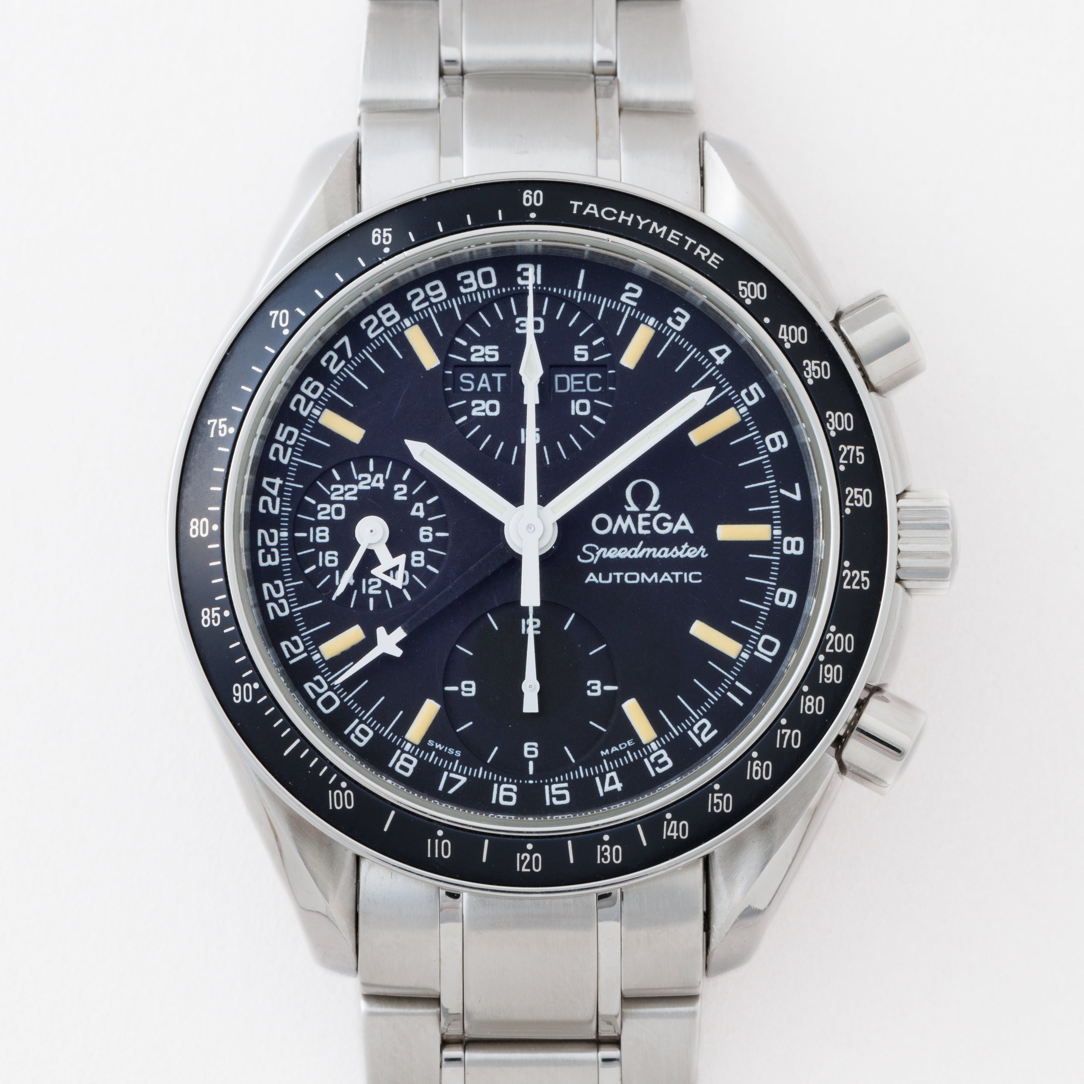 オメガ スピードマスター マーク40 1997年製 Ref.3520.50.00 箱、ギャラ付き