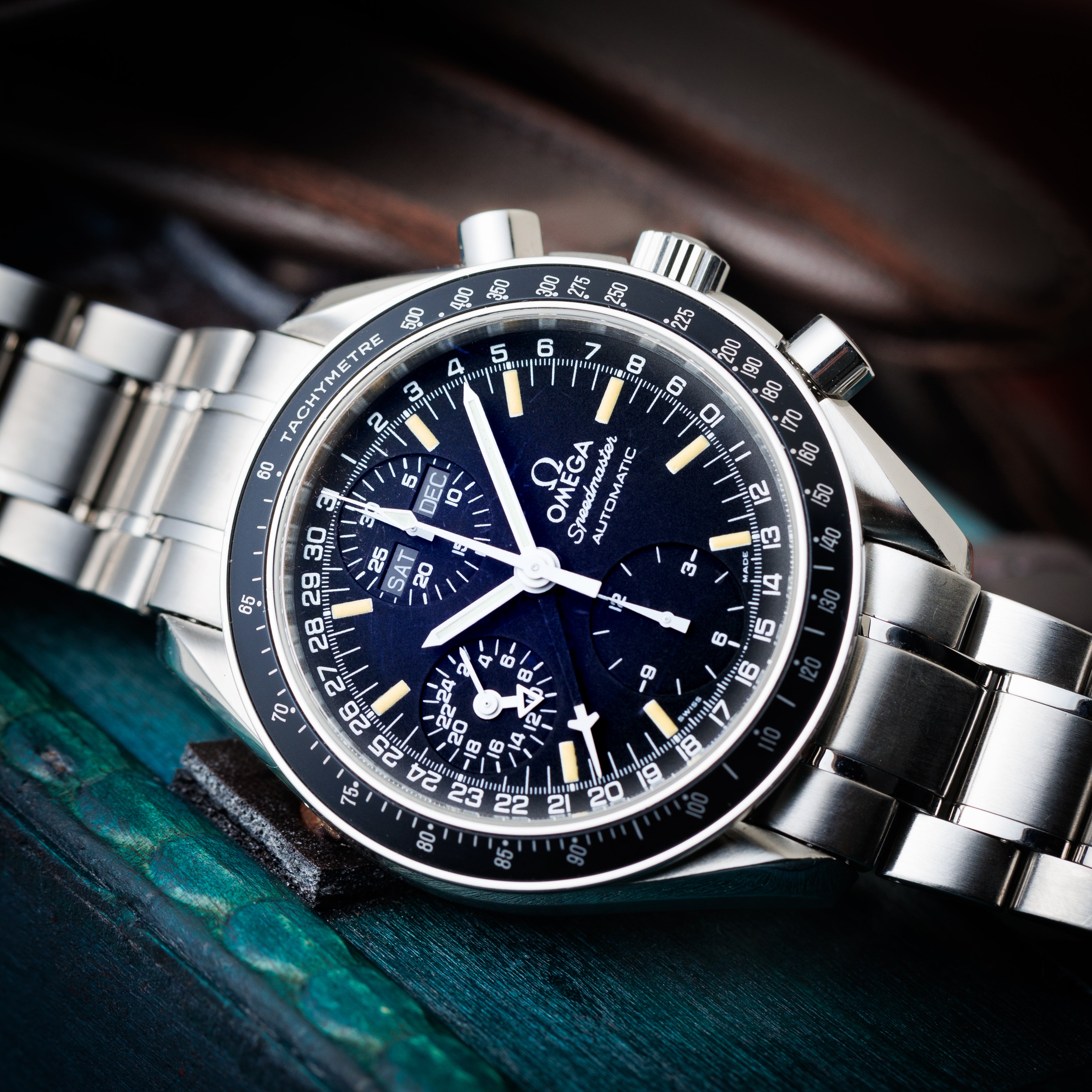 オメガ スピードマスター マーク40 1997年製 Ref.3520.50.00 箱、ギャラ付き