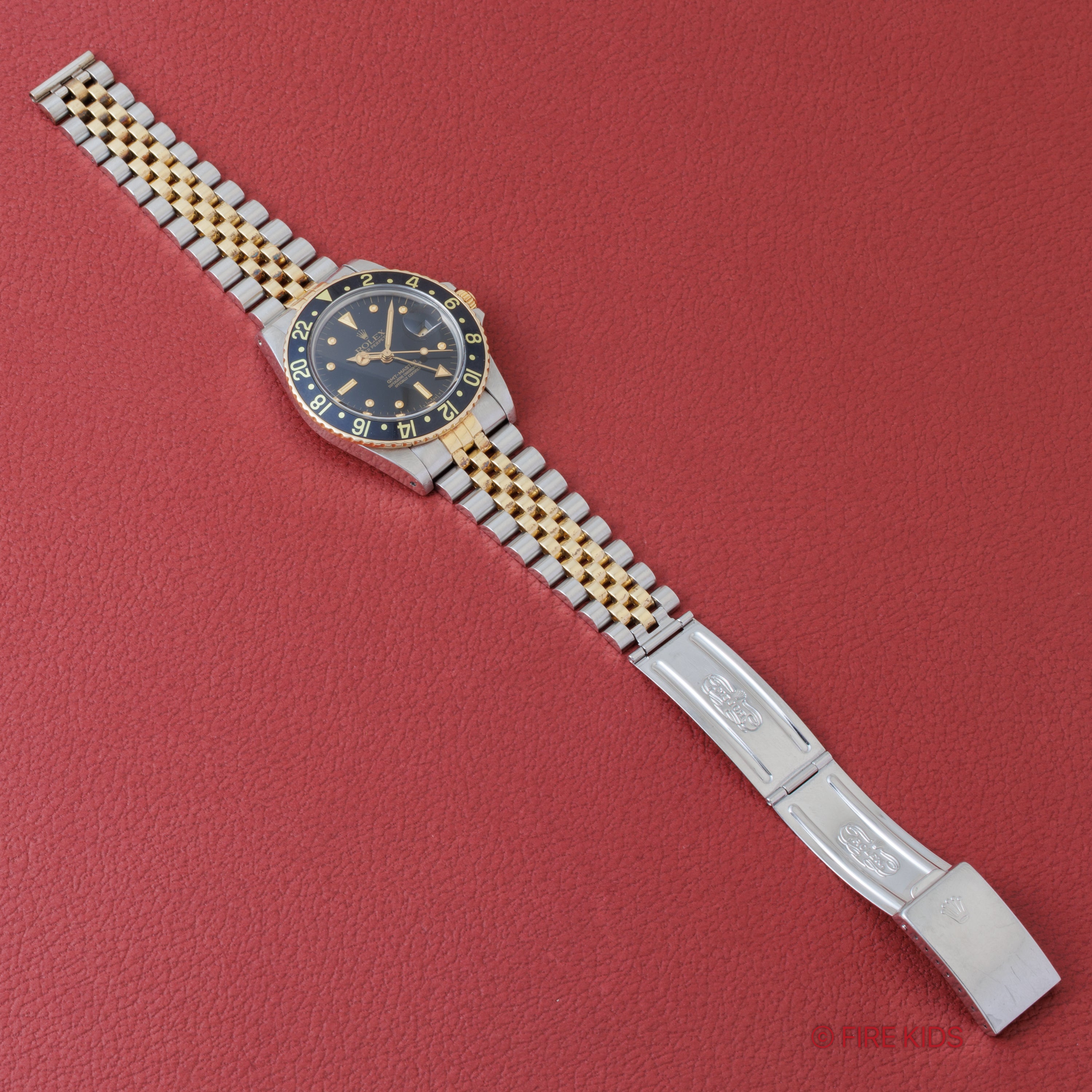 ロレックス 1981年製 GMTマスター コンビ フジツボブラックダイヤル Ref.16753 純正ジュビリーブレス