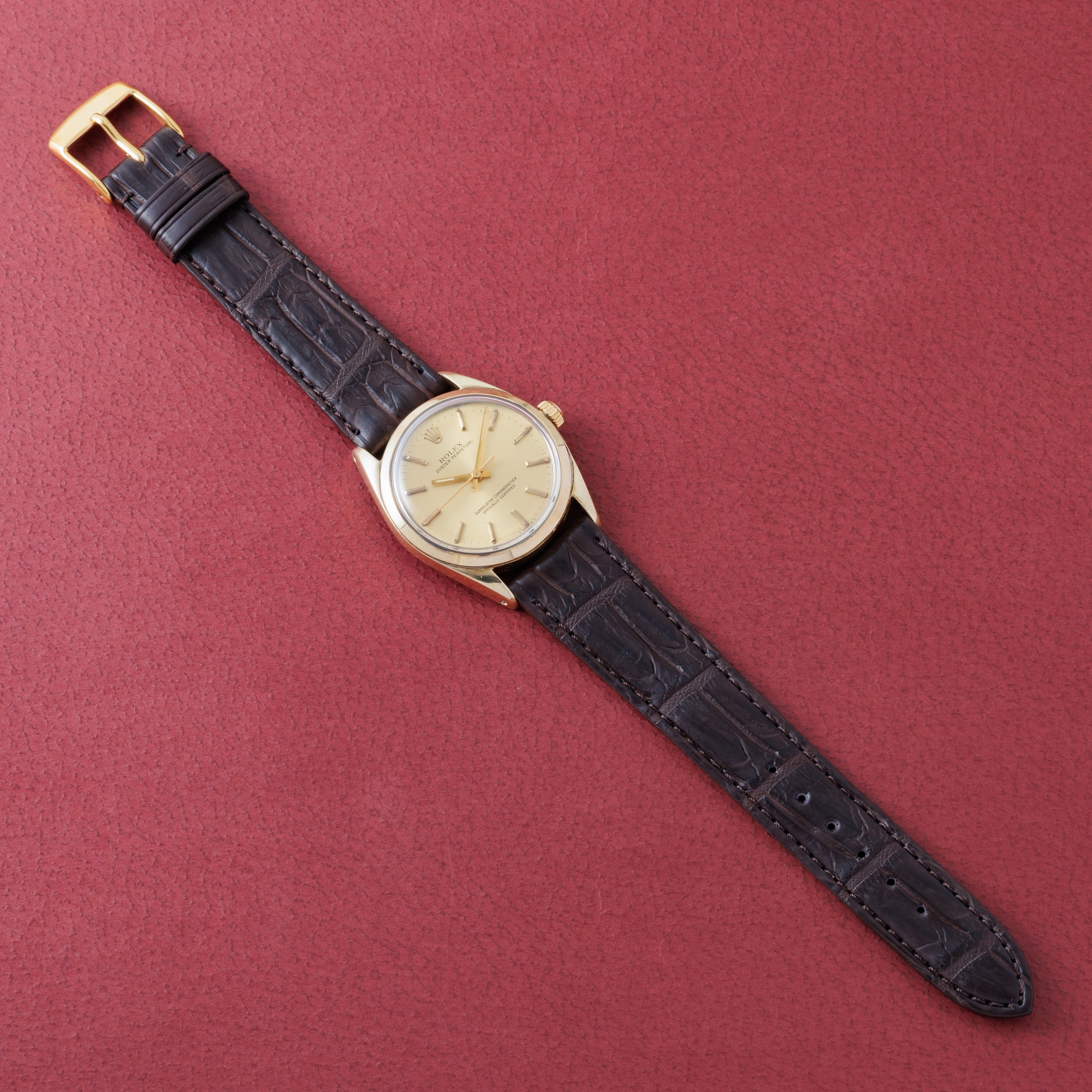 ロレックス オイスターパーペチュアル 1978年製 Ref.1024 金張り