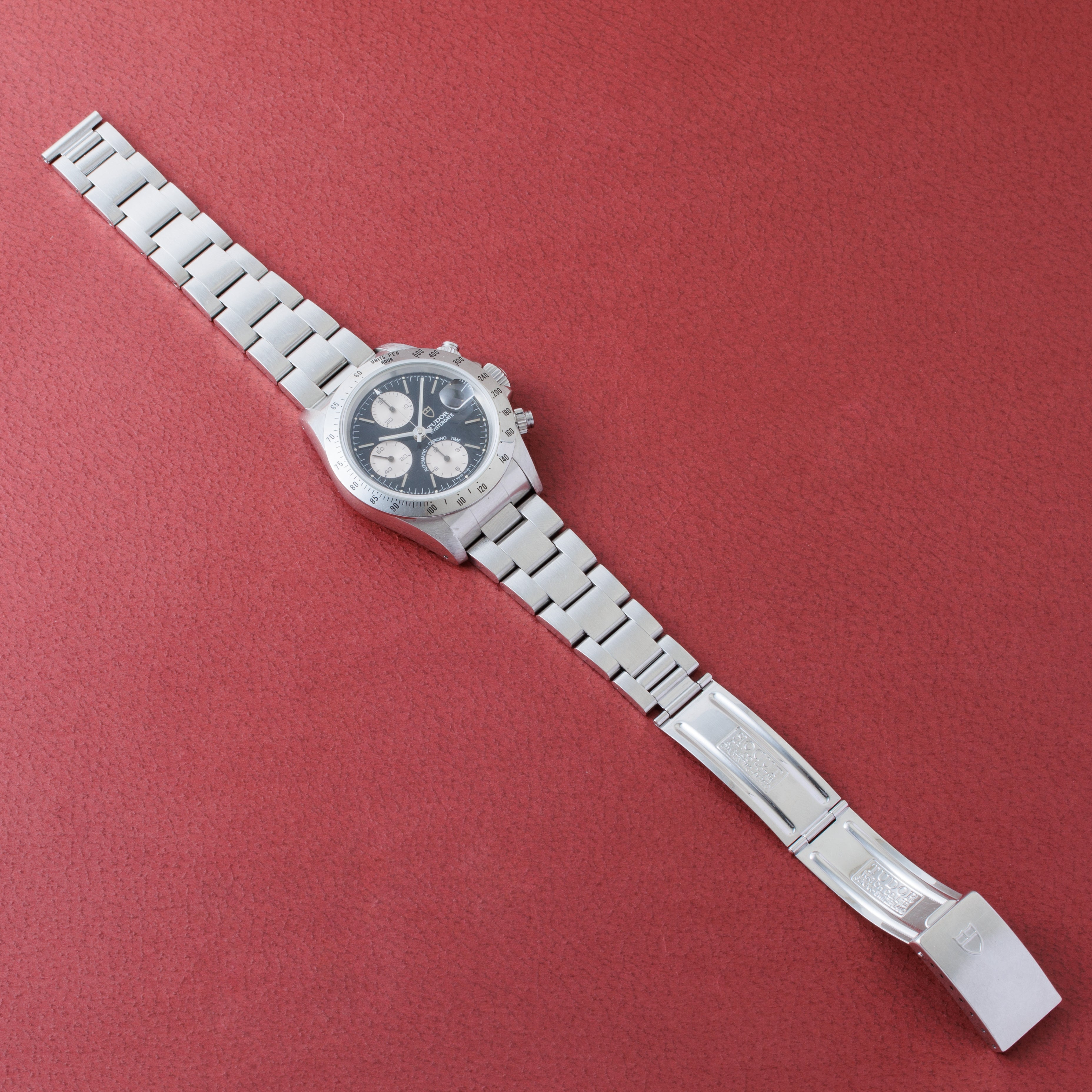 TUDOR クロノタイム 1995年製 Ref.79280 逆パンダダイヤル 王冠リューズ 3連オイスターブレス ギャラ付