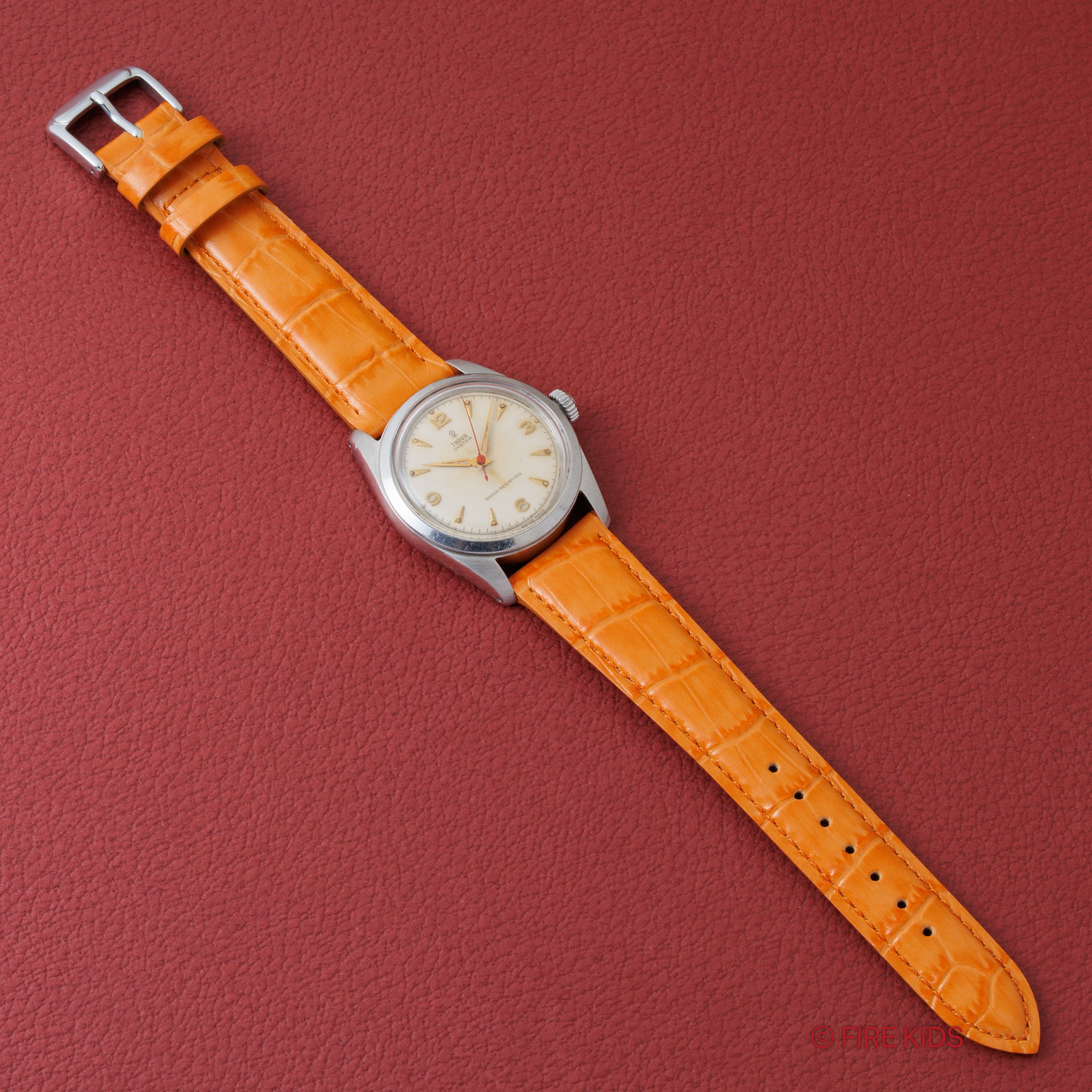 チューダー オイスター 小薔薇 1955年製 オリジナル飛びアラビアダイヤル 赤秒針 Ref.7904