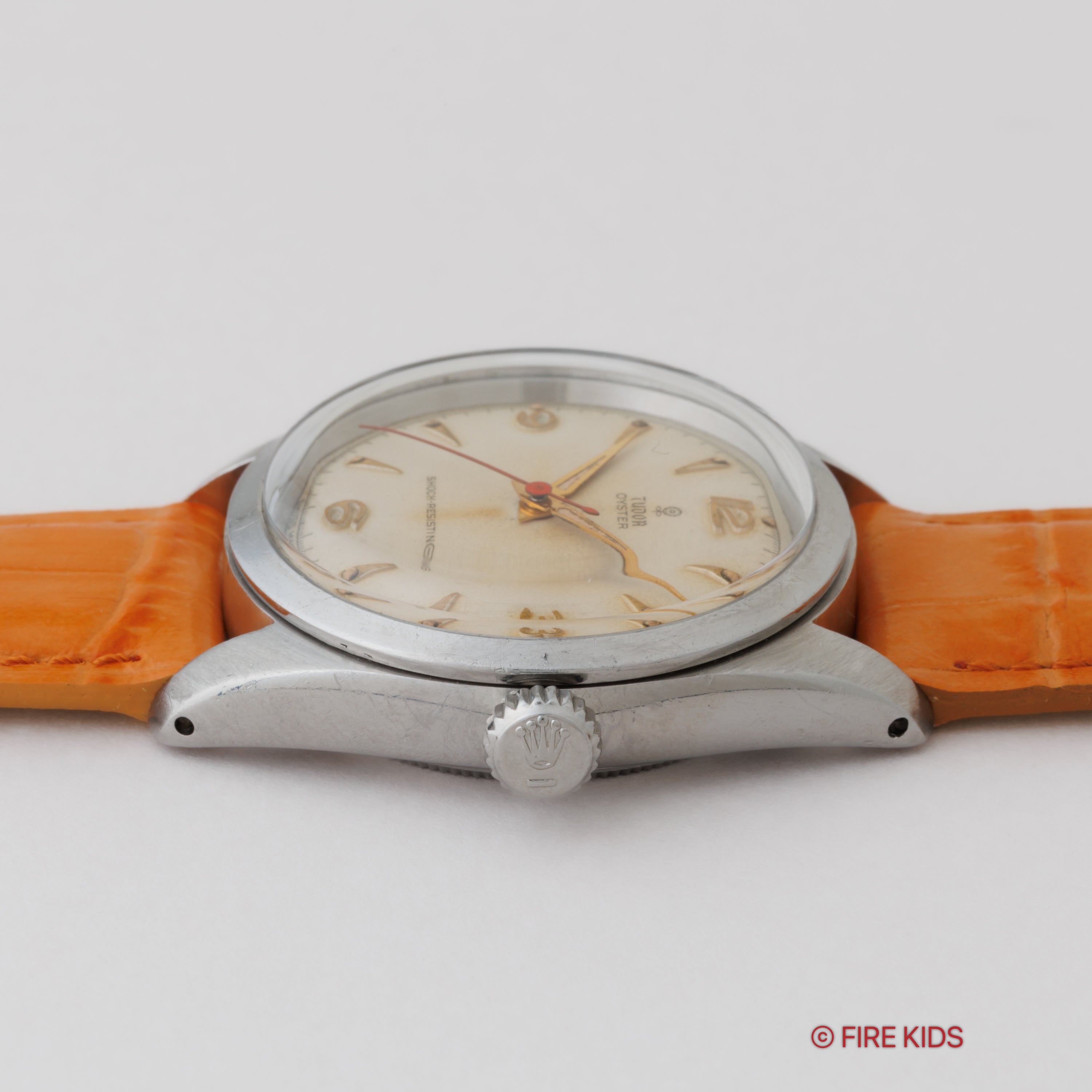 チューダー オイスター 小薔薇 1955年製 オリジナル飛びアラビアダイヤル 赤秒針 Ref.7904