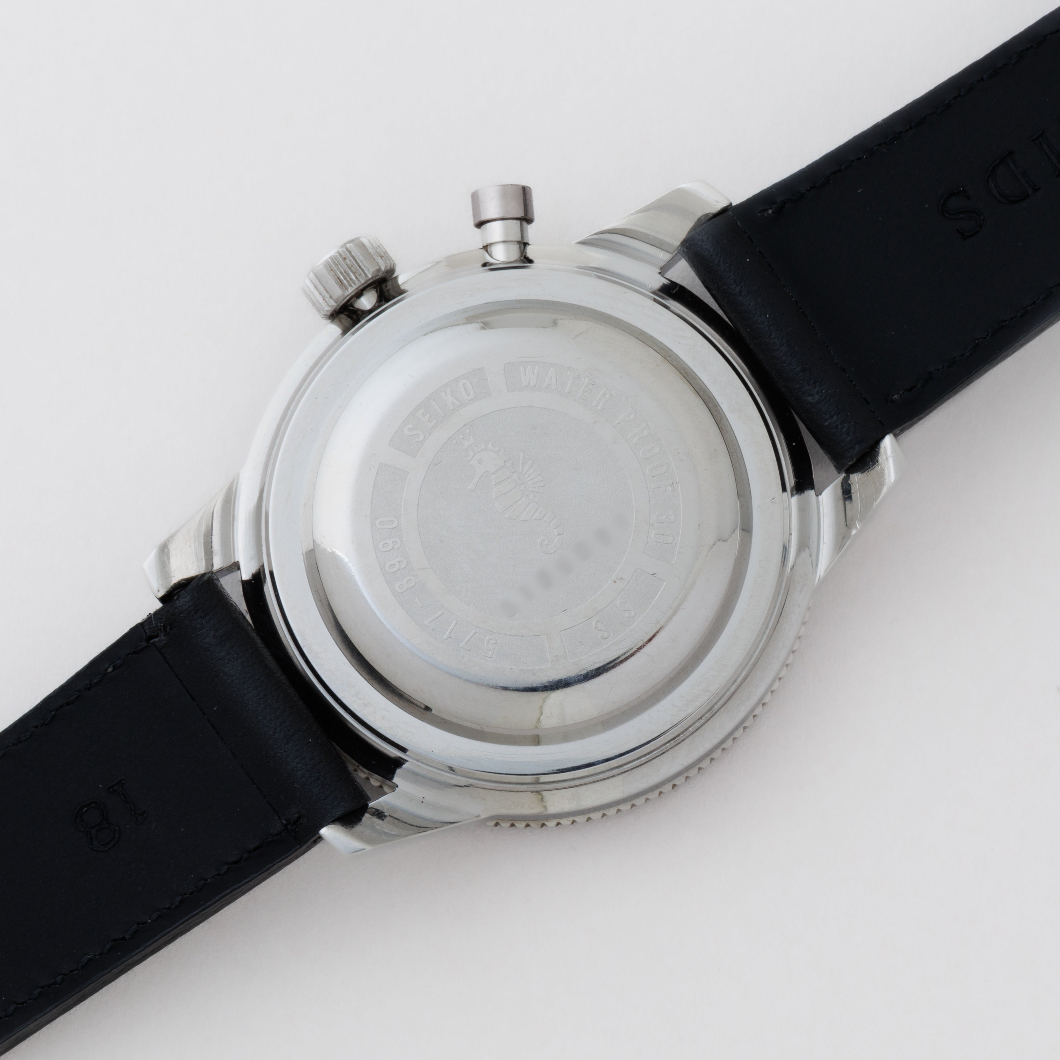 セイコー ワンプッシュクロノ 1965年製 Ref.5717‐8990 手巻き 黒ベゼル タツノオトシゴ