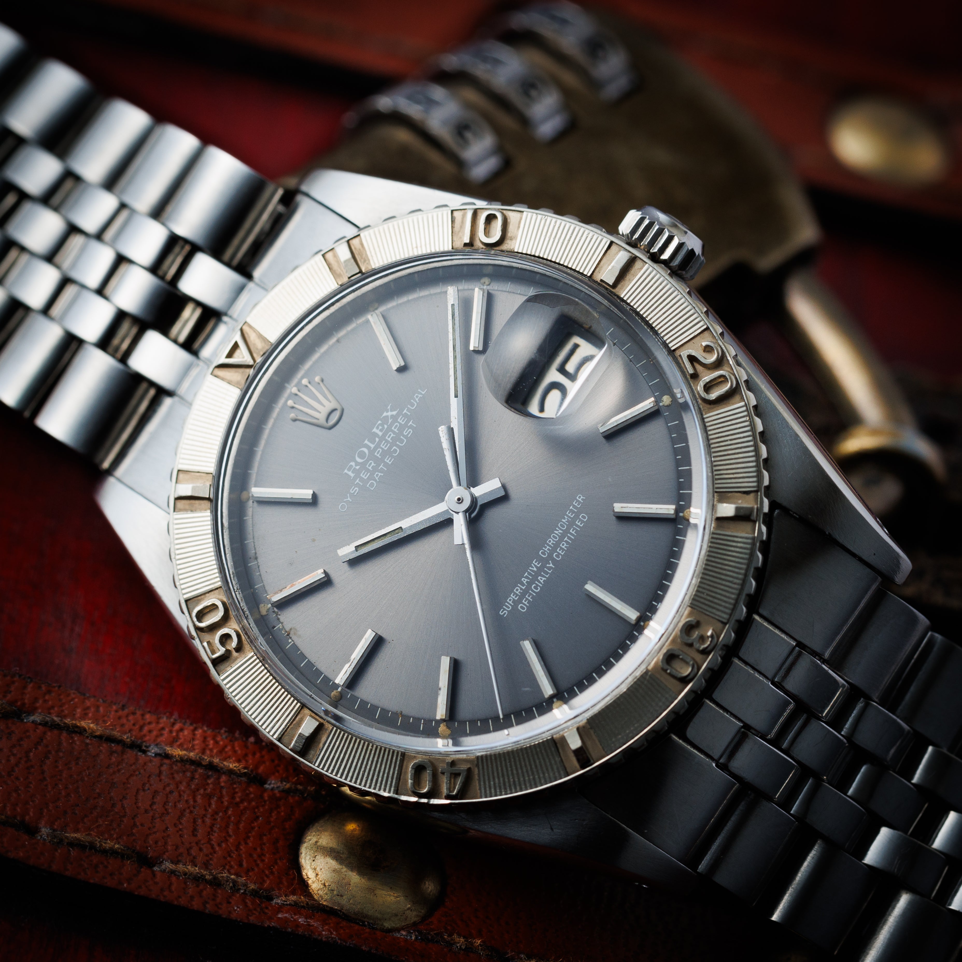 ロレックス サンダーバード 1971年製  Ref.1625 グレーダイヤル  WGベゼル