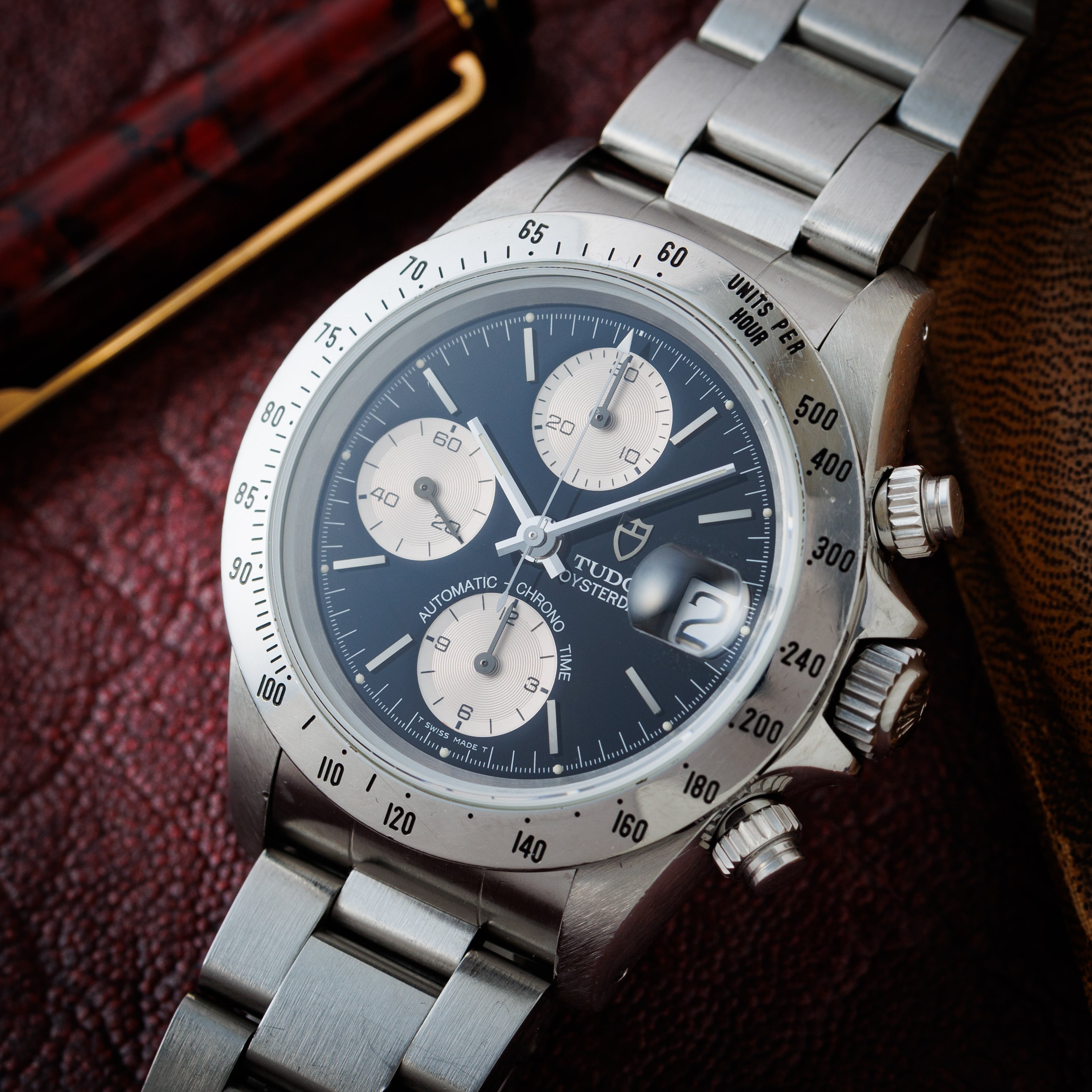 TUDOR クロノタイム 1995年製 Ref.79280 逆パンダダイヤル 王冠リューズ 3連オイスターブレス ギャラ付