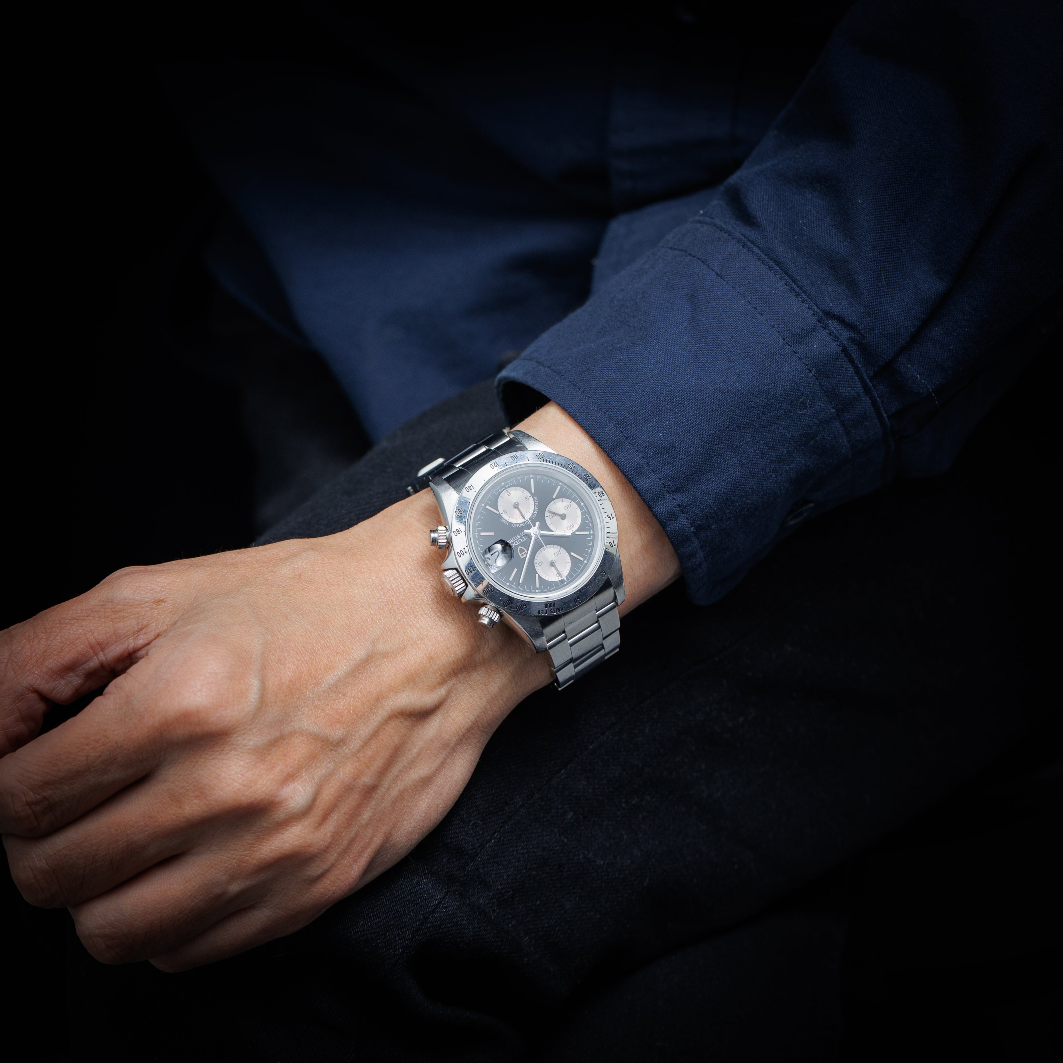 TUDOR クロノタイム 1995年製 Ref.79280 逆パンダダイヤル 王冠リューズ 3連オイスターブレス ギャラ付