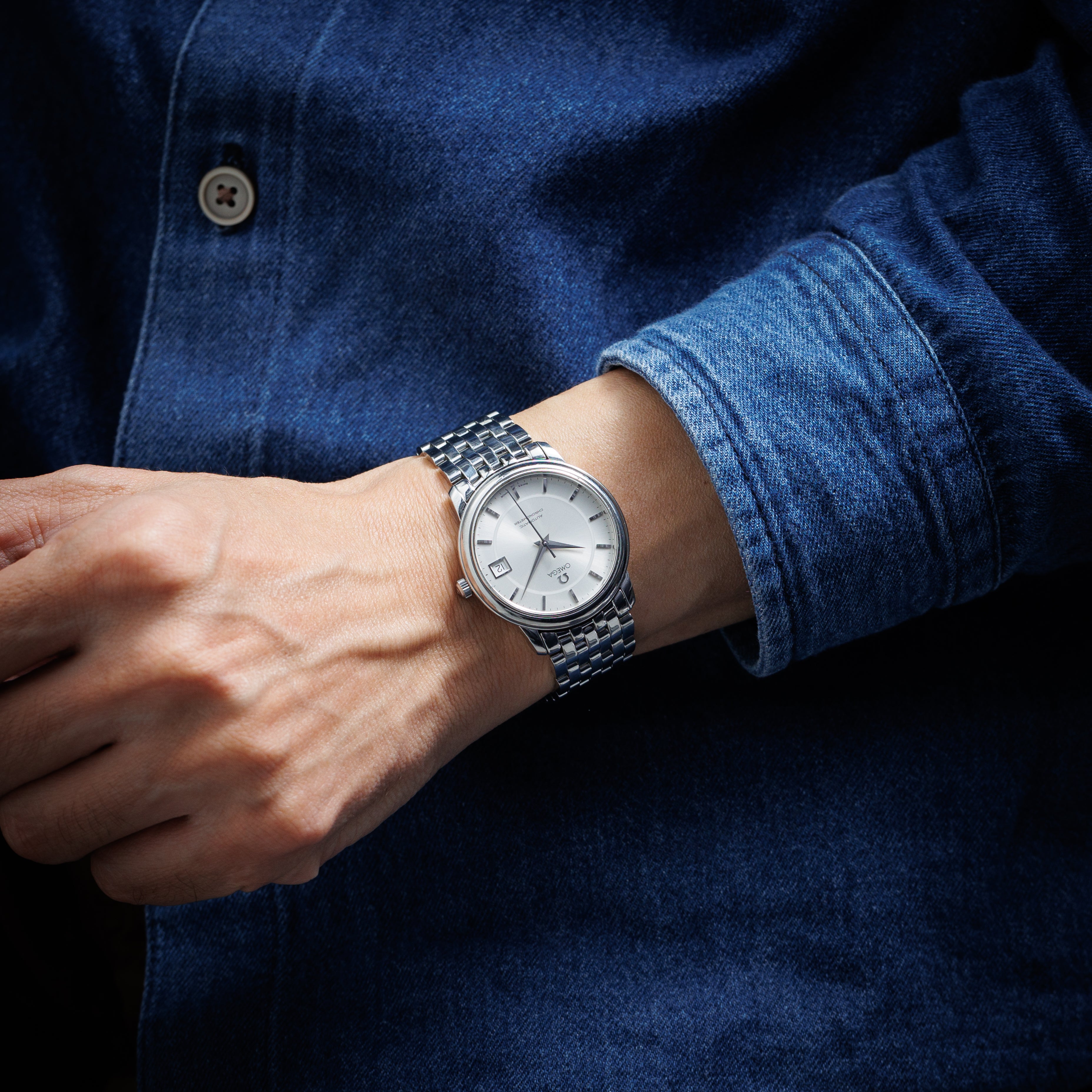 オメガ デ・ヴィル プレステージ 自動巻きクロノメーター1986~88年製 ステンレス ブレス付き