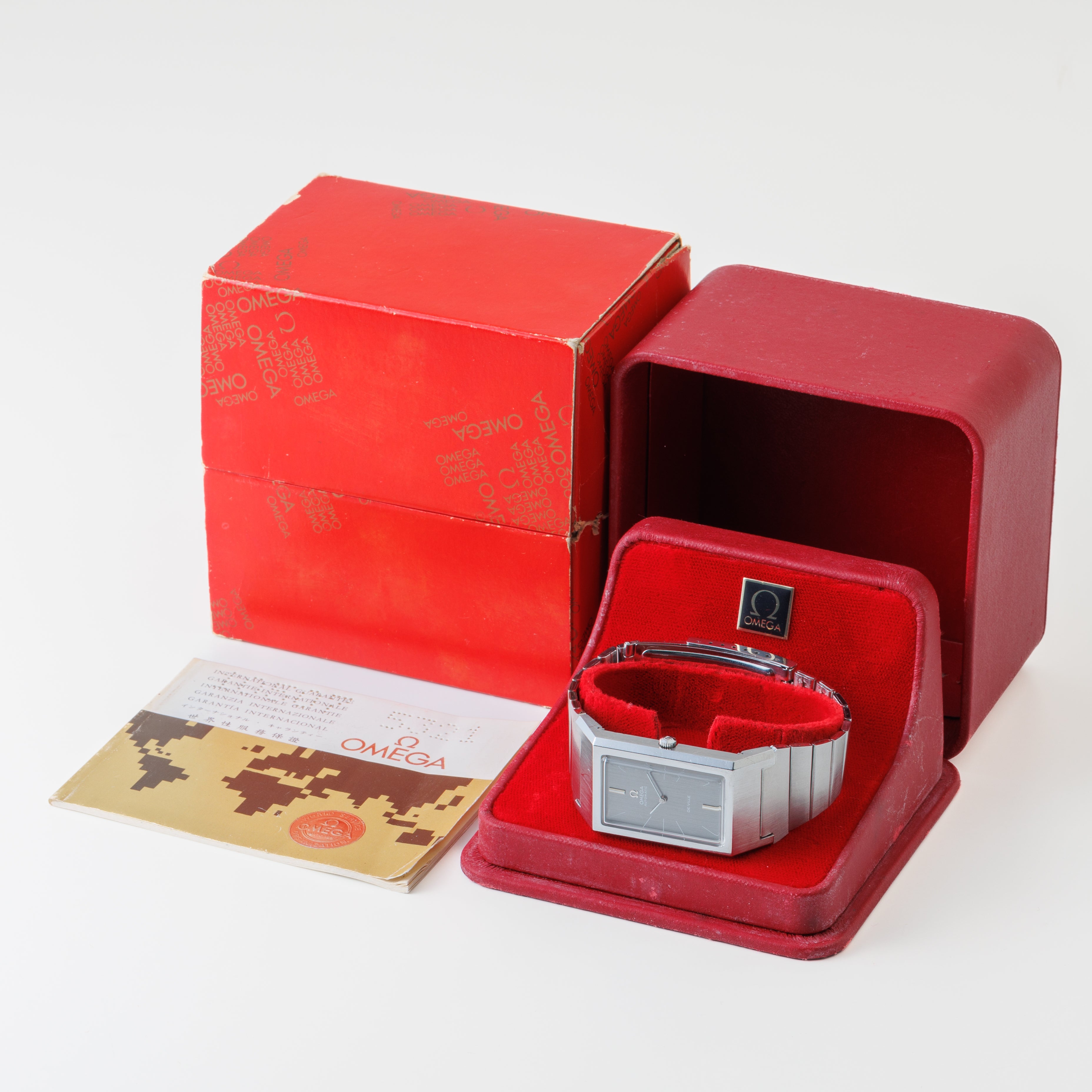 オメガ デ・ヴィル 1971年製 レクタンギュラー Ref.155.000 箱、ギャラ付き