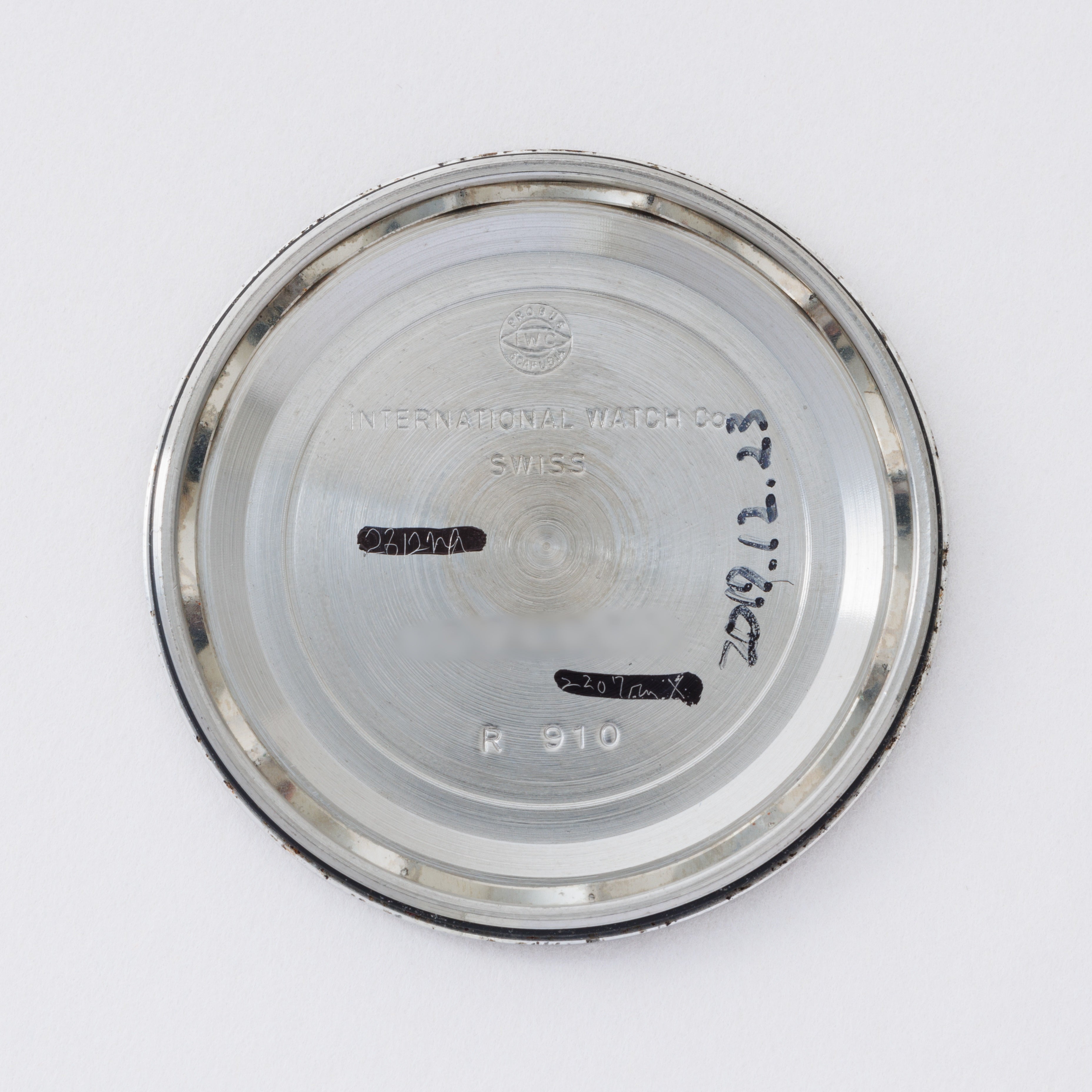 IWC ラウンドケース チューラーWネーム 1965年製 Ref.910 手巻き Cal.89 金張り