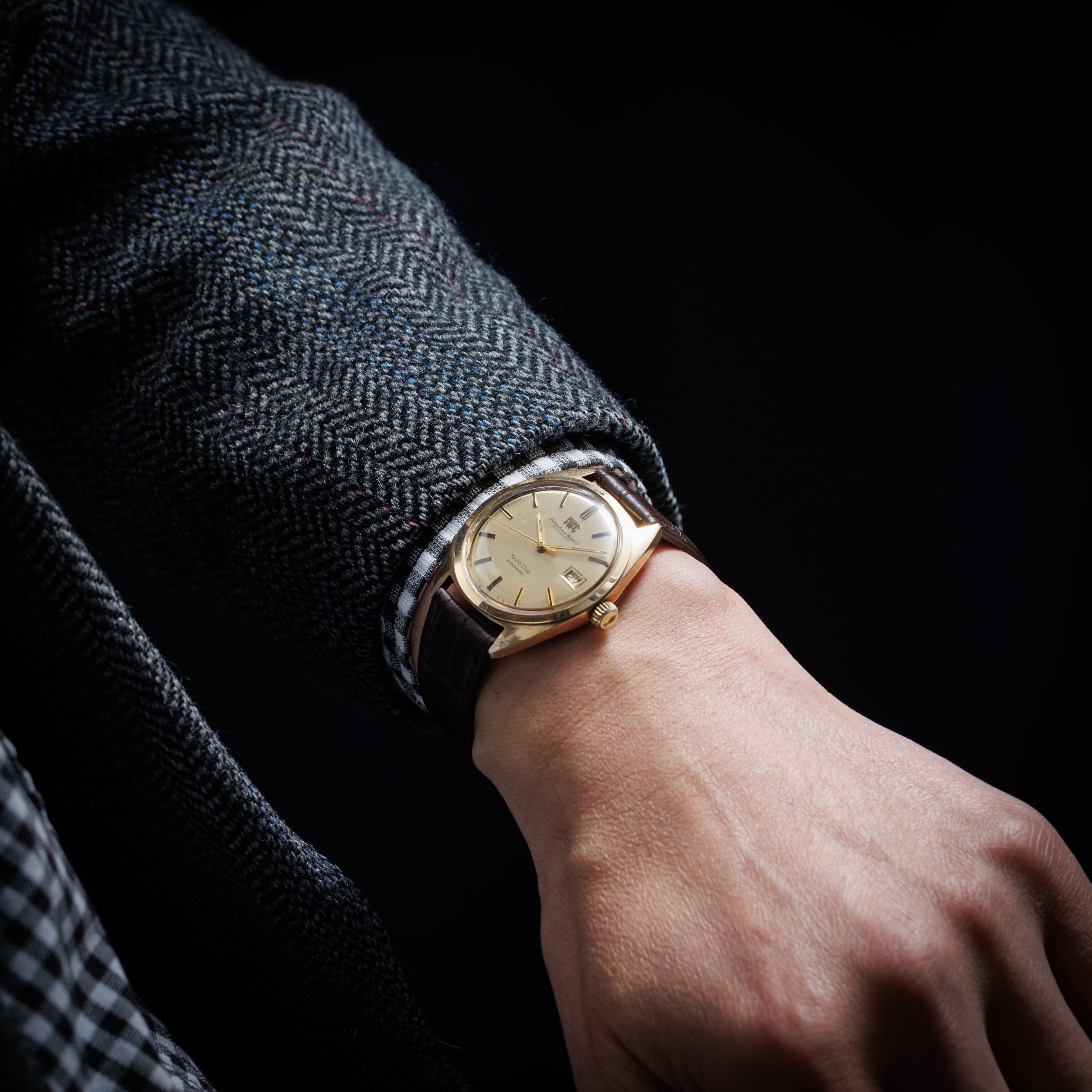 IWC 14金無垢ヨットクラブ バックステン Ref.911A 1968年製 ペラトン式自動巻き Cal.8541