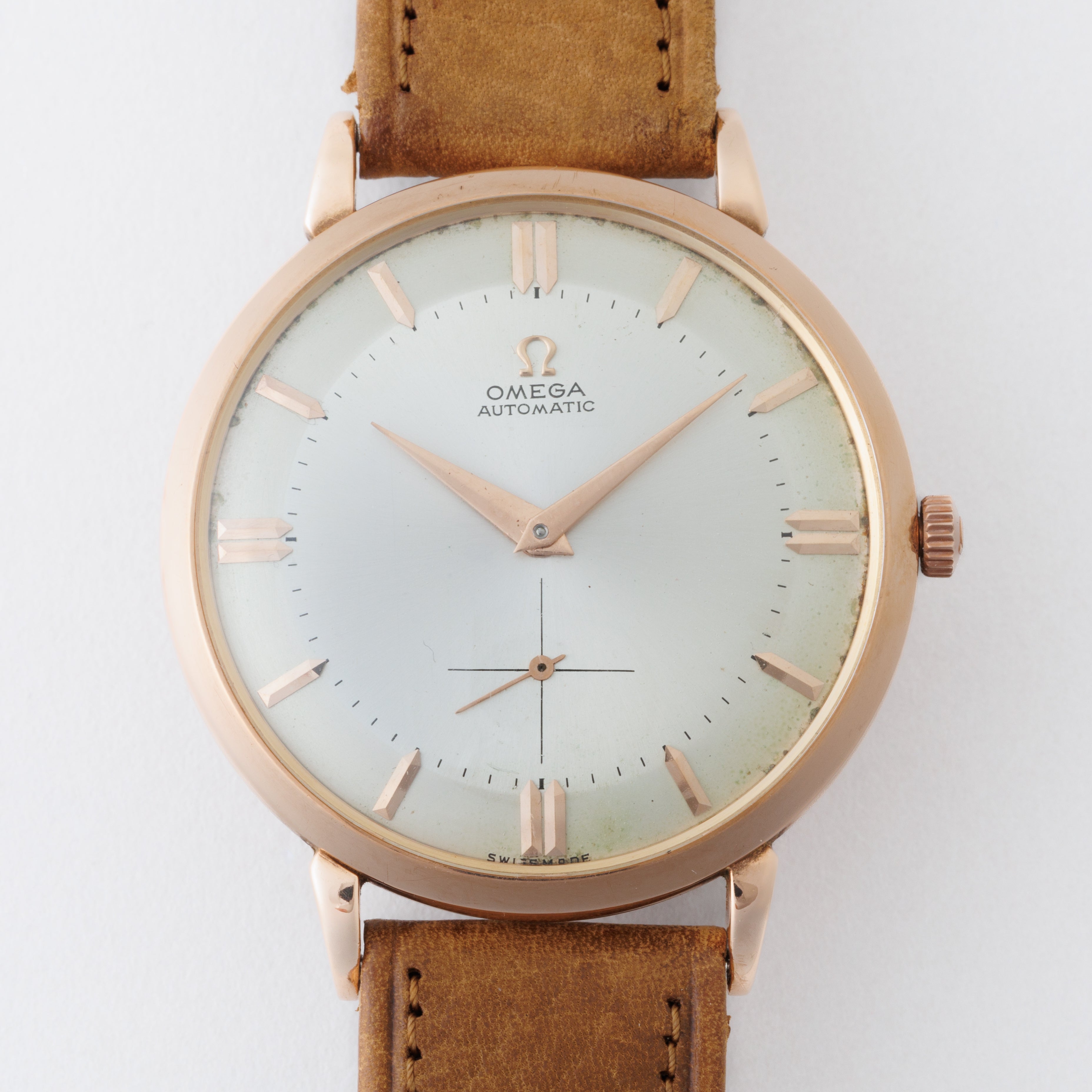 オメガ 18金無垢ピンクゴールド バンパーオートマチック 1950年製/昭和25年製 Cal.332 スモールセコンド