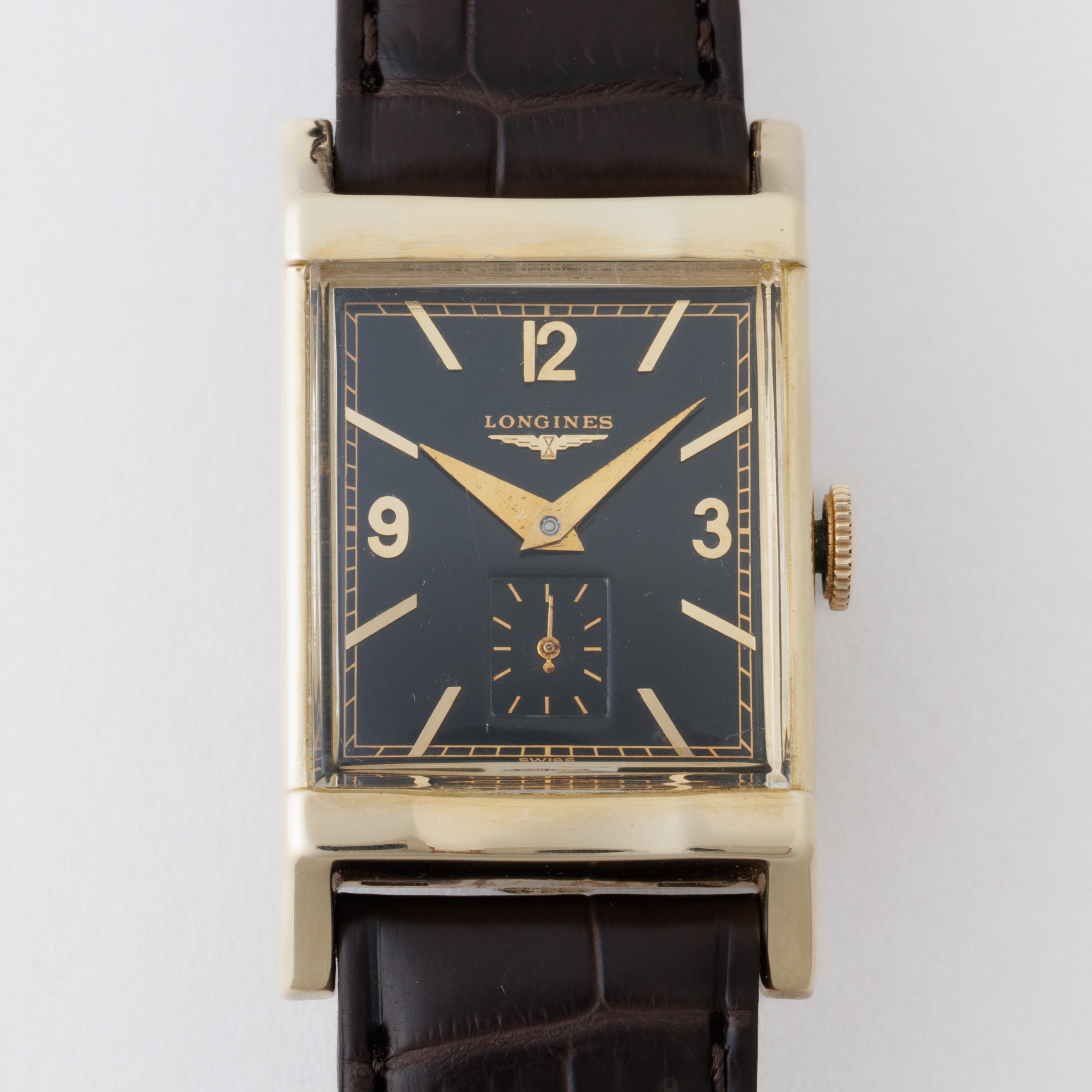 ロンジン 角金 1940年代製 ギルトダイヤル 14KYG