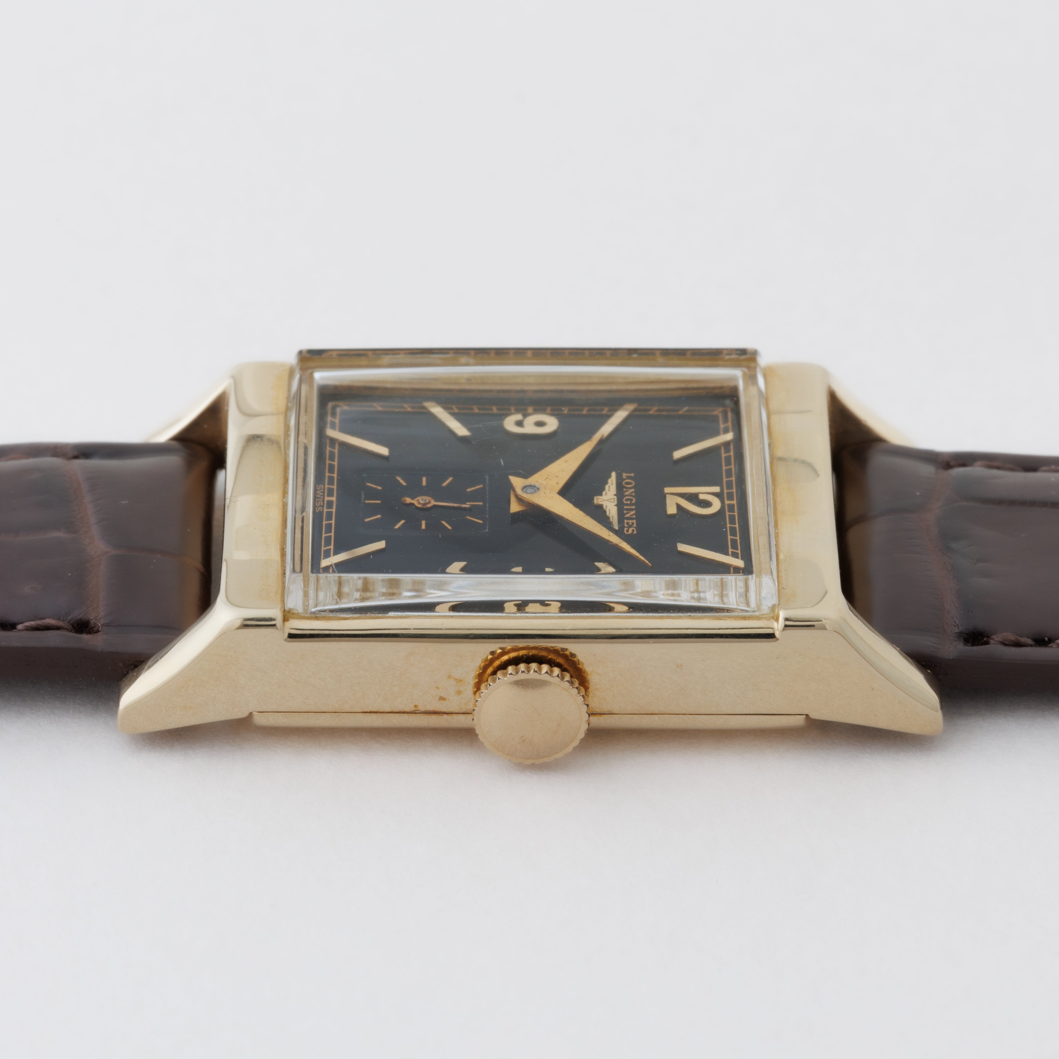 ロンジン 角金 1940年代製 ギルトダイヤル 14KYG