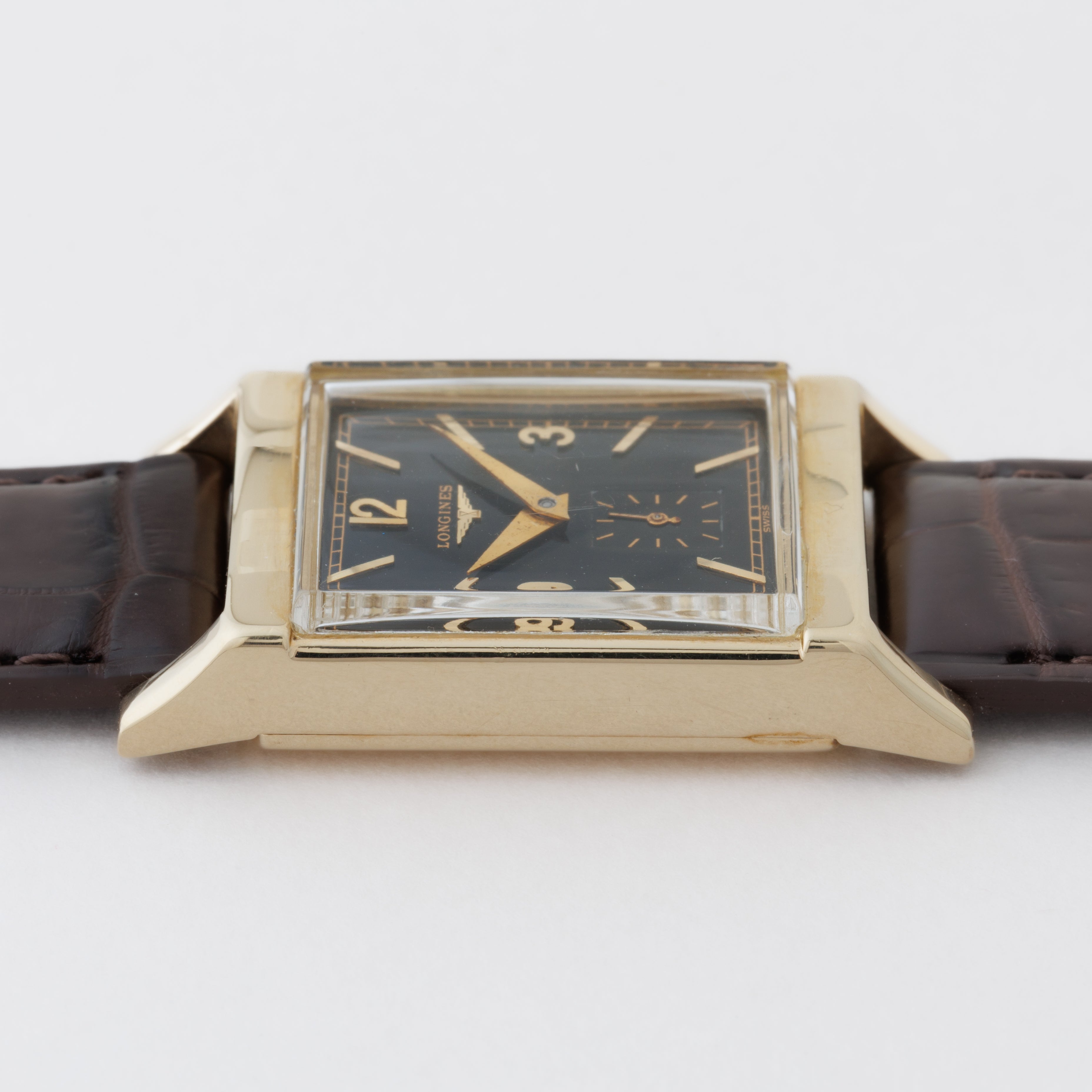 ロンジン 角金 1940年代製 ギルトダイヤル 14KYG