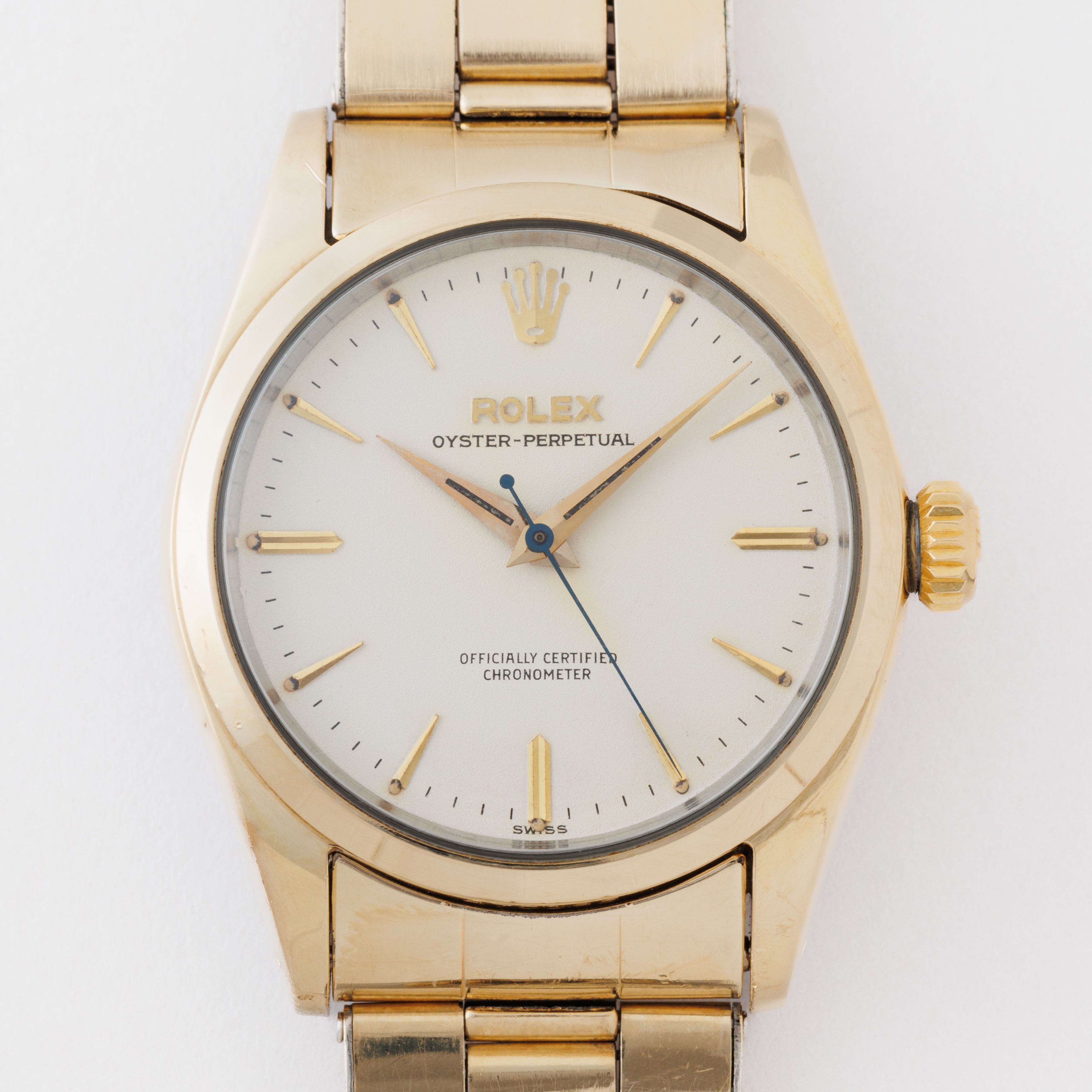 ロレックス オイスターパーペチュアル 金張り 1959年製 Ref.6634 ブレス付き