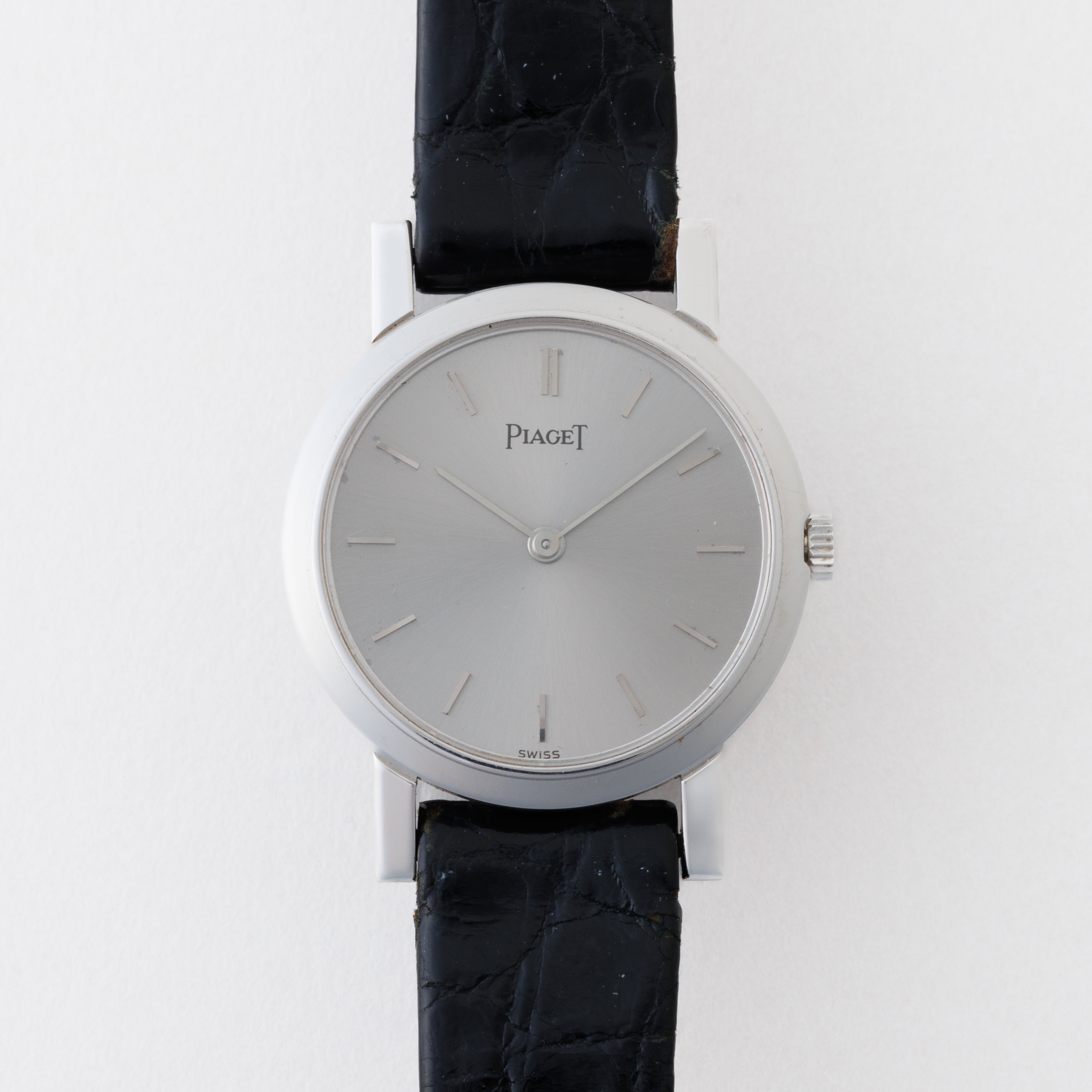 ピアジェ 18KWG 1980年代製 レディースモデル 純正尾錠付き 手巻き