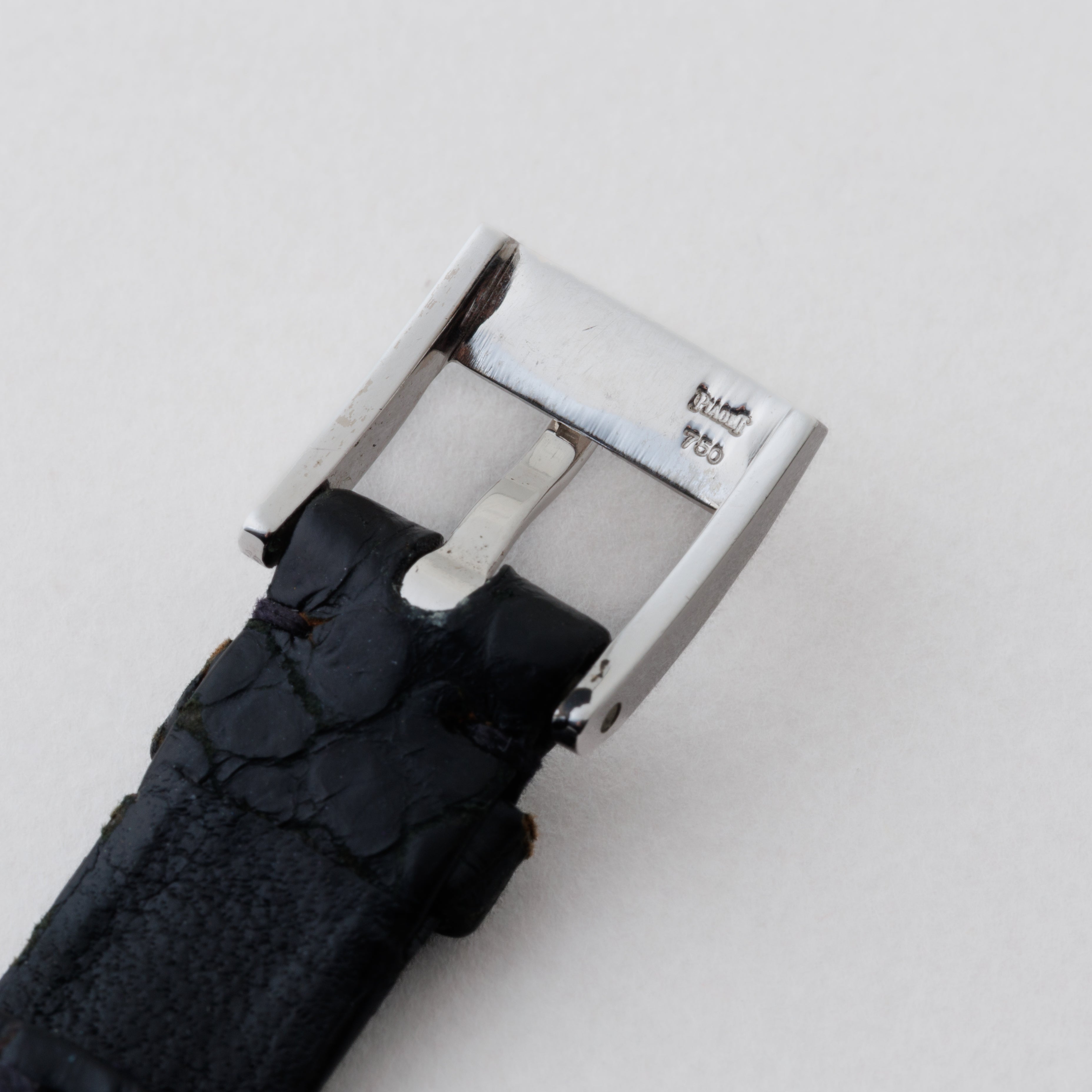 ピアジェ 18KWG 1980年代製 レディースモデル 純正尾錠付き 手巻き